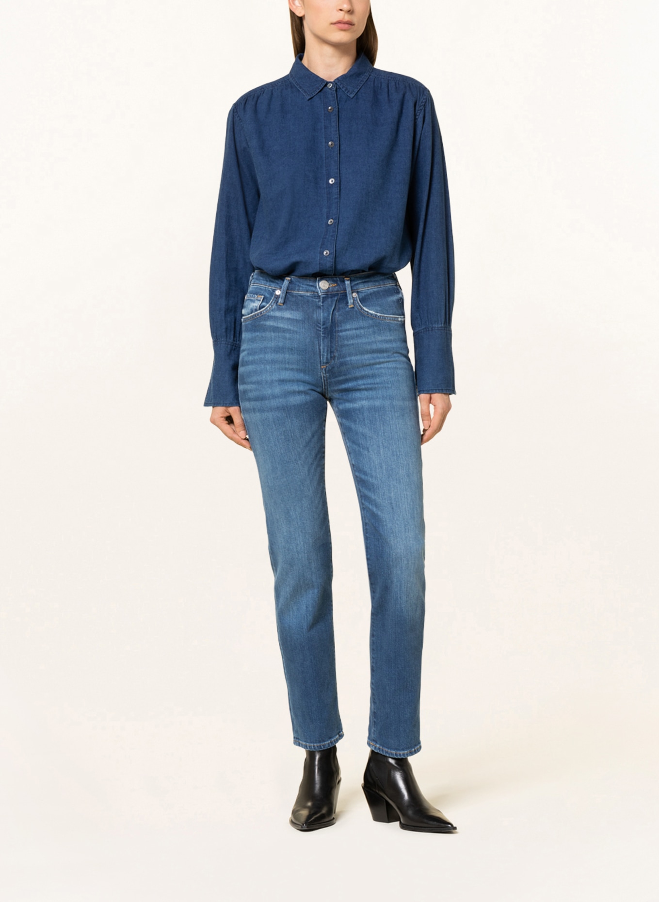 TRUE RELIGION Straight jeans JENNIFER, Color: 4646 BLUE DENIM (Image 2)