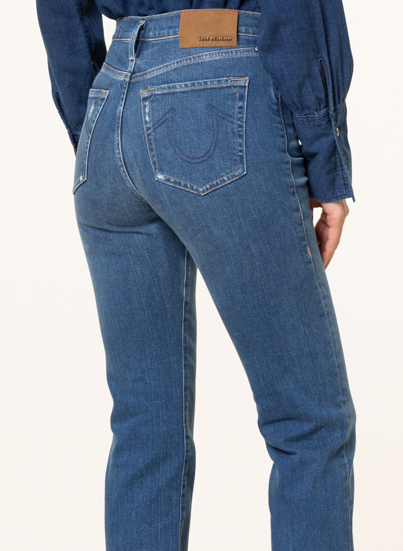 TRUE RELIGION Straight Jeans JENNIFER, Farbe: 4646 BLUE DENIM (Bild 5)