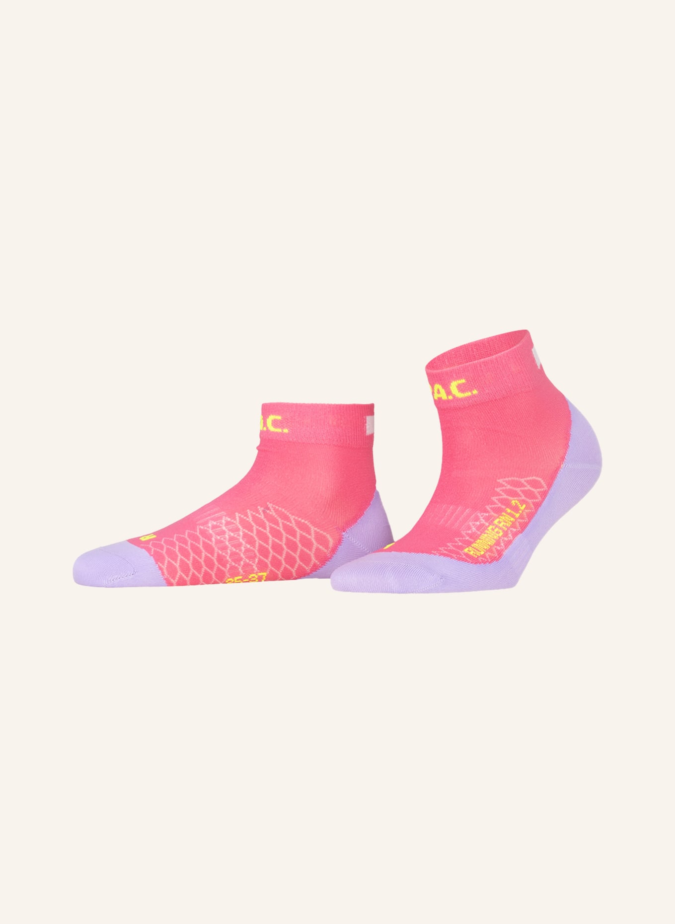 P.A.C. Running socks RN 1.2, Color: PINK/ LIGHT PURPLE (Image 1)