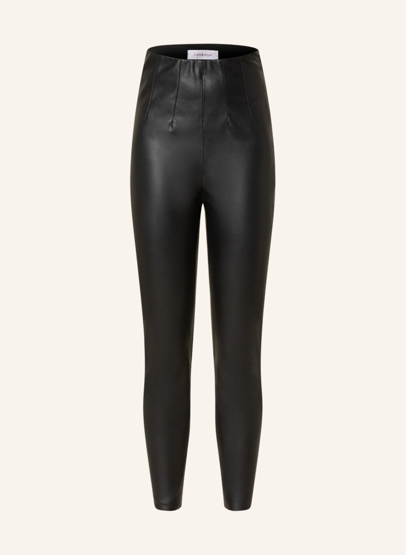 rich&royal Leggings in leather look, Color: BLACK (Image 1)