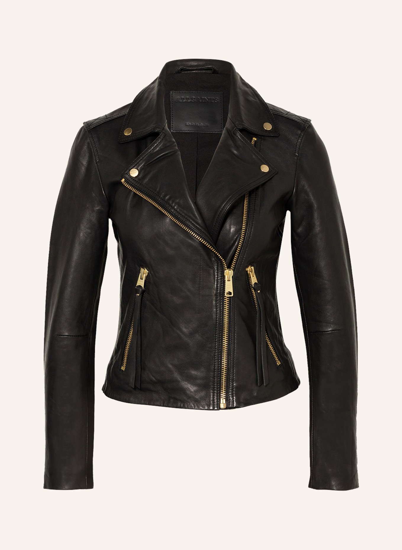 ALLSAINTS Leather jacket DALBY, Color: BLACK (Image 1)