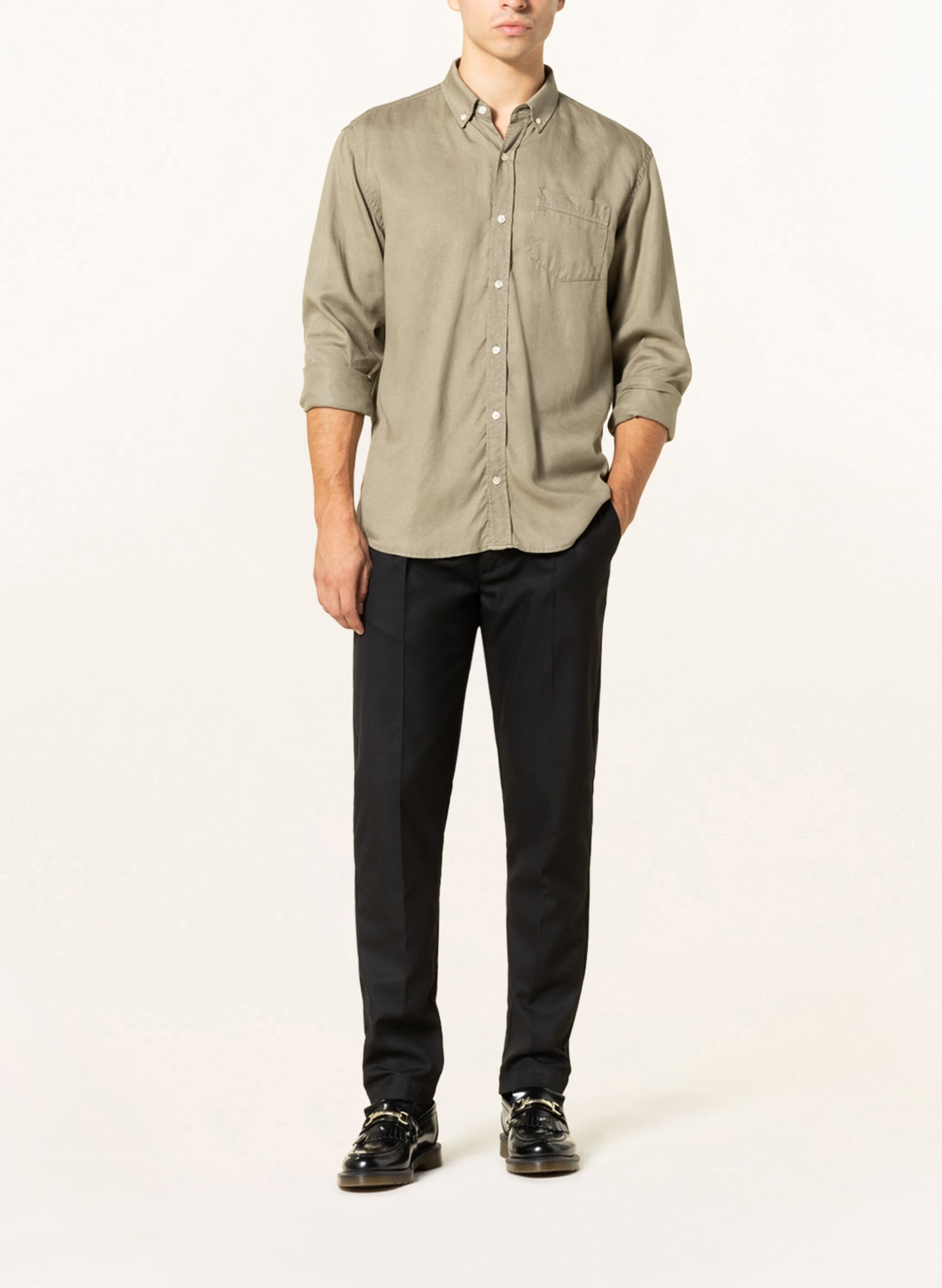 forét Shirt BEAM comfort fit , Color: KHAKI (Image 2)