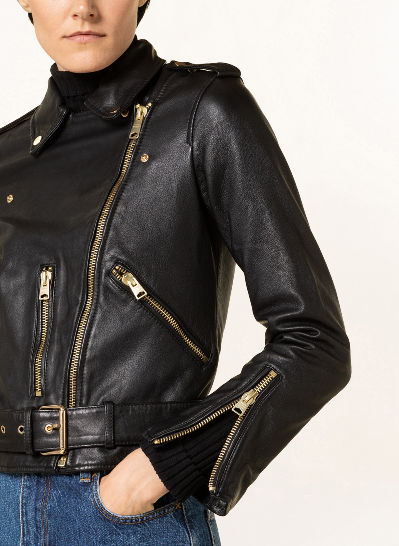 ALLSAINTS Leather jacket BALFERN, Color: BLACK (Image 4)