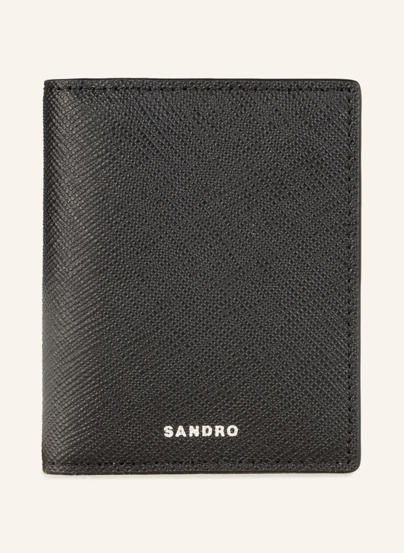 SANDRO Saffiano-Kartenetui , Farbe: SCHWARZ (Bild 1)