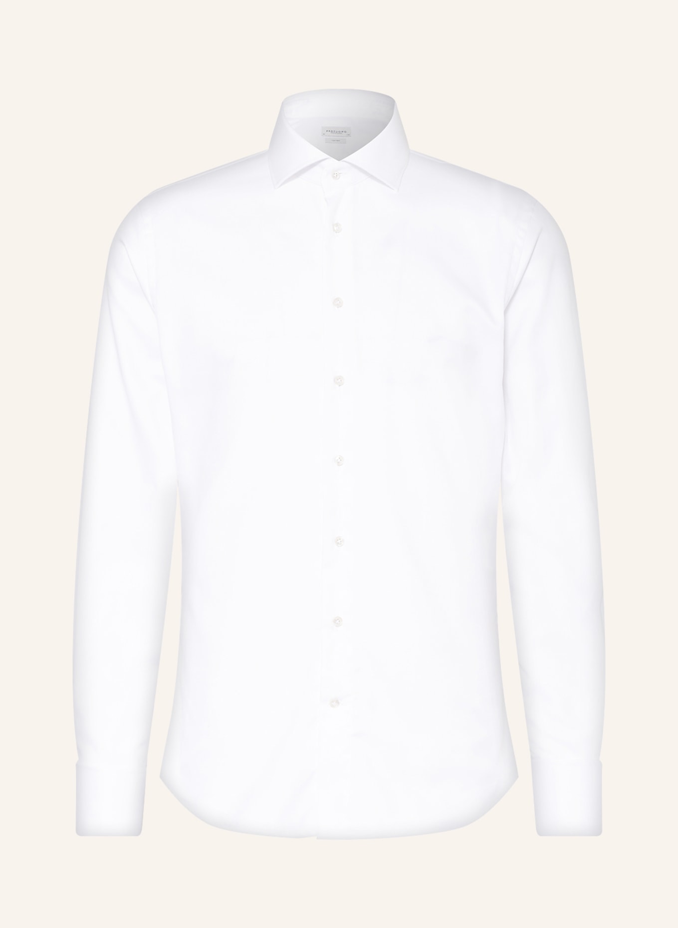PROFUOMO Slim fit shirt with French cuffs, Color: WHITE (Image 1)