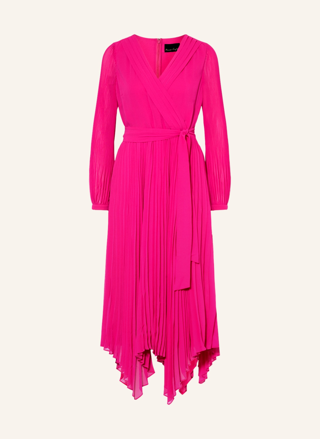 Phase Eight Sukienka plisowana PETRA w stylu kopertowym, Kolor: MOCNORÓŻOWY (Obrazek 1)