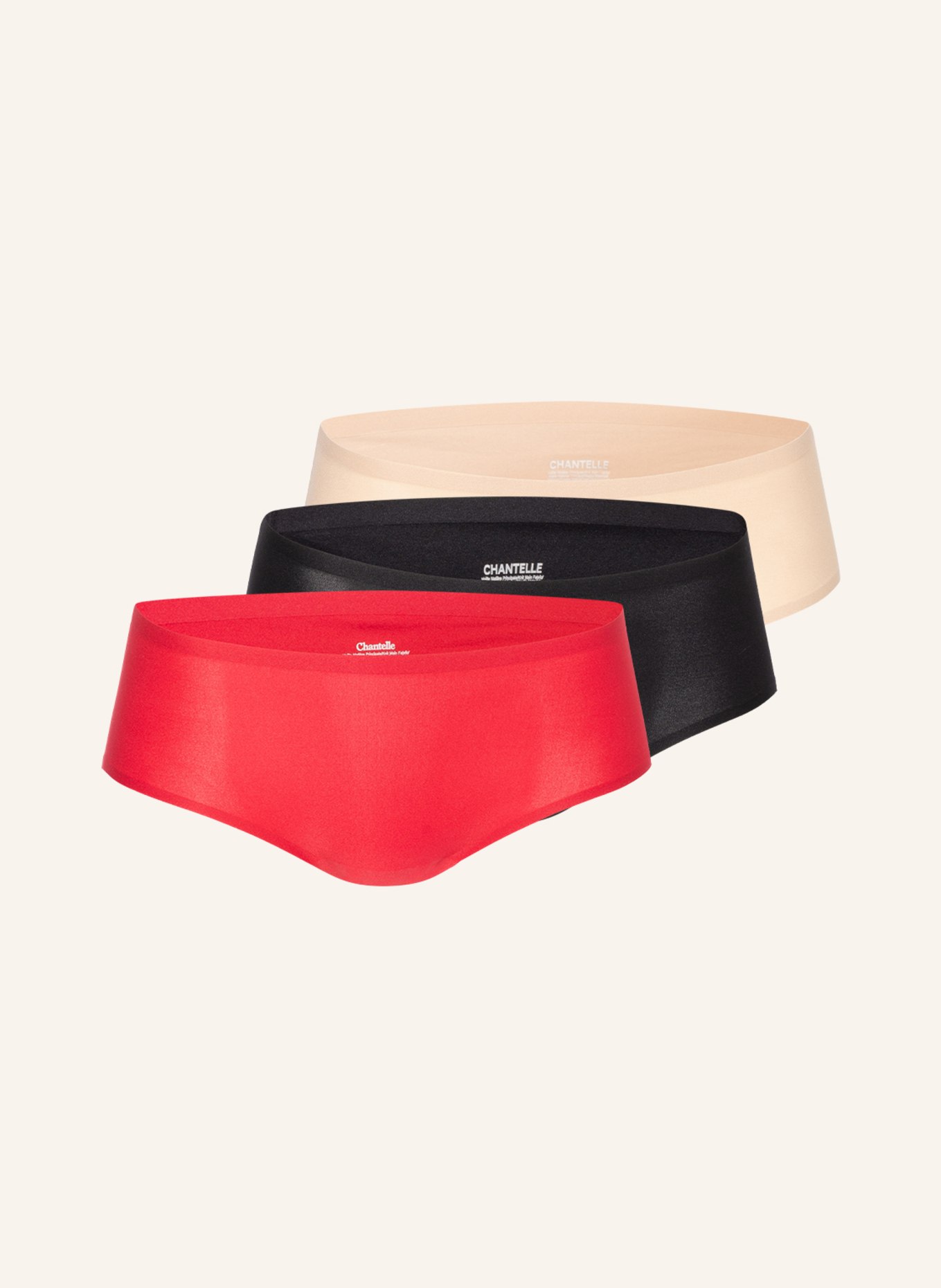 CHANTELLE 3-pack briefs SOFTSTRETCH, Color: BLACK/ RED/ BEIGE (Image 1)