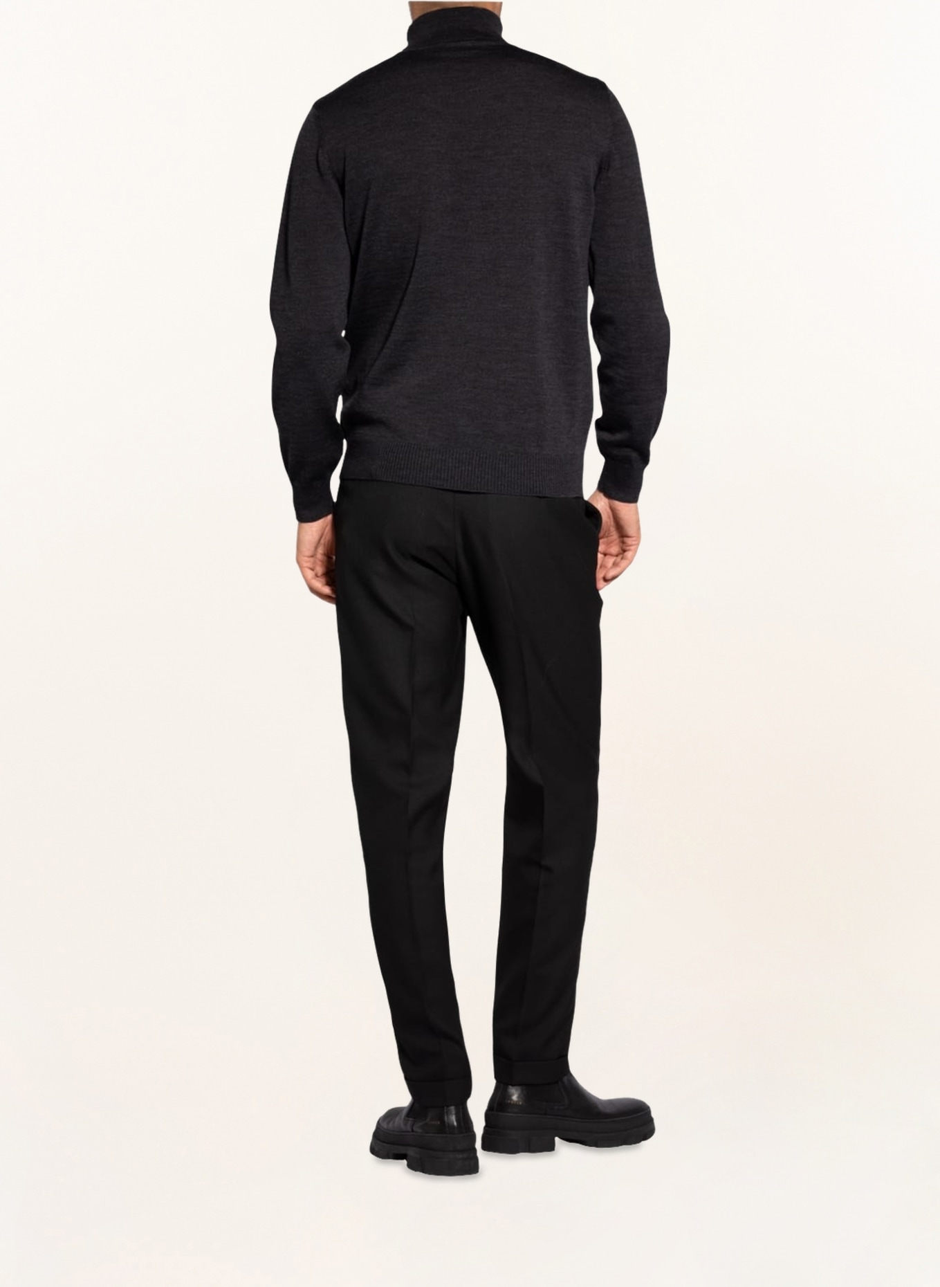 MAERZ MUENCHEN Rollkragenpullover: DUNKELGRAU