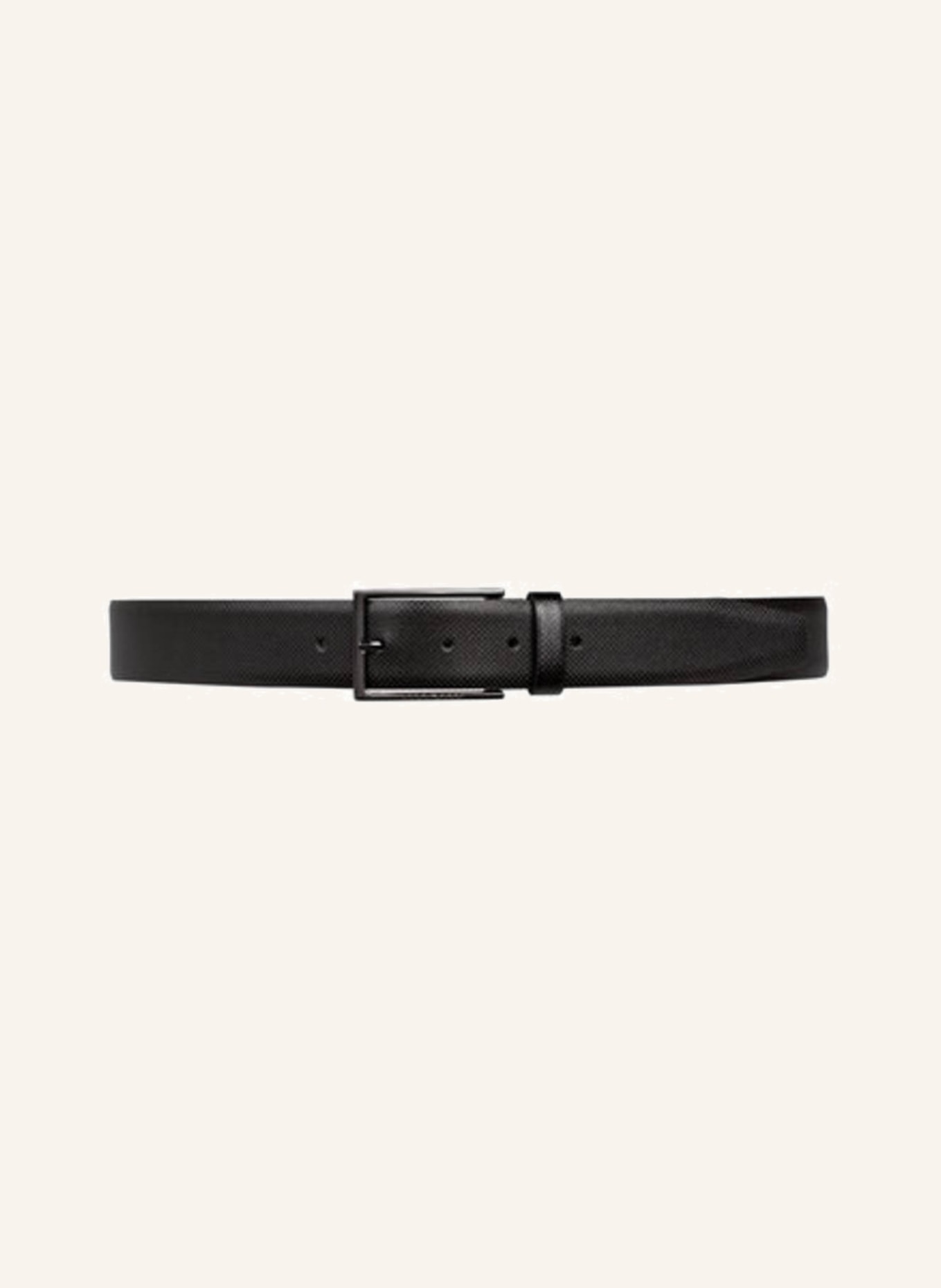BOSS Leather belt CARMELLO, Color: BLACK (Image 2)