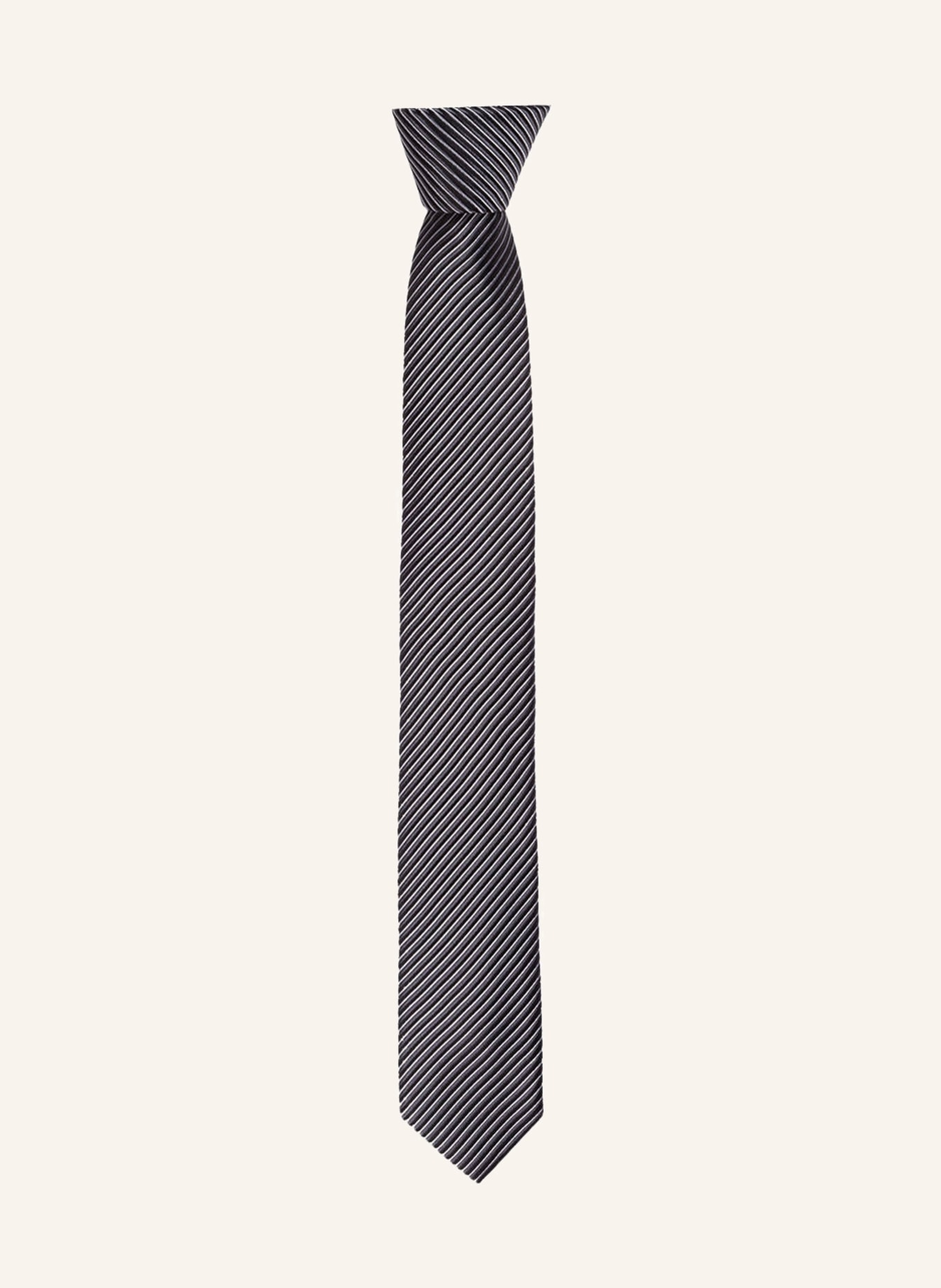 anthrazit/ schwarz OLYMP Krawatte in gestreift