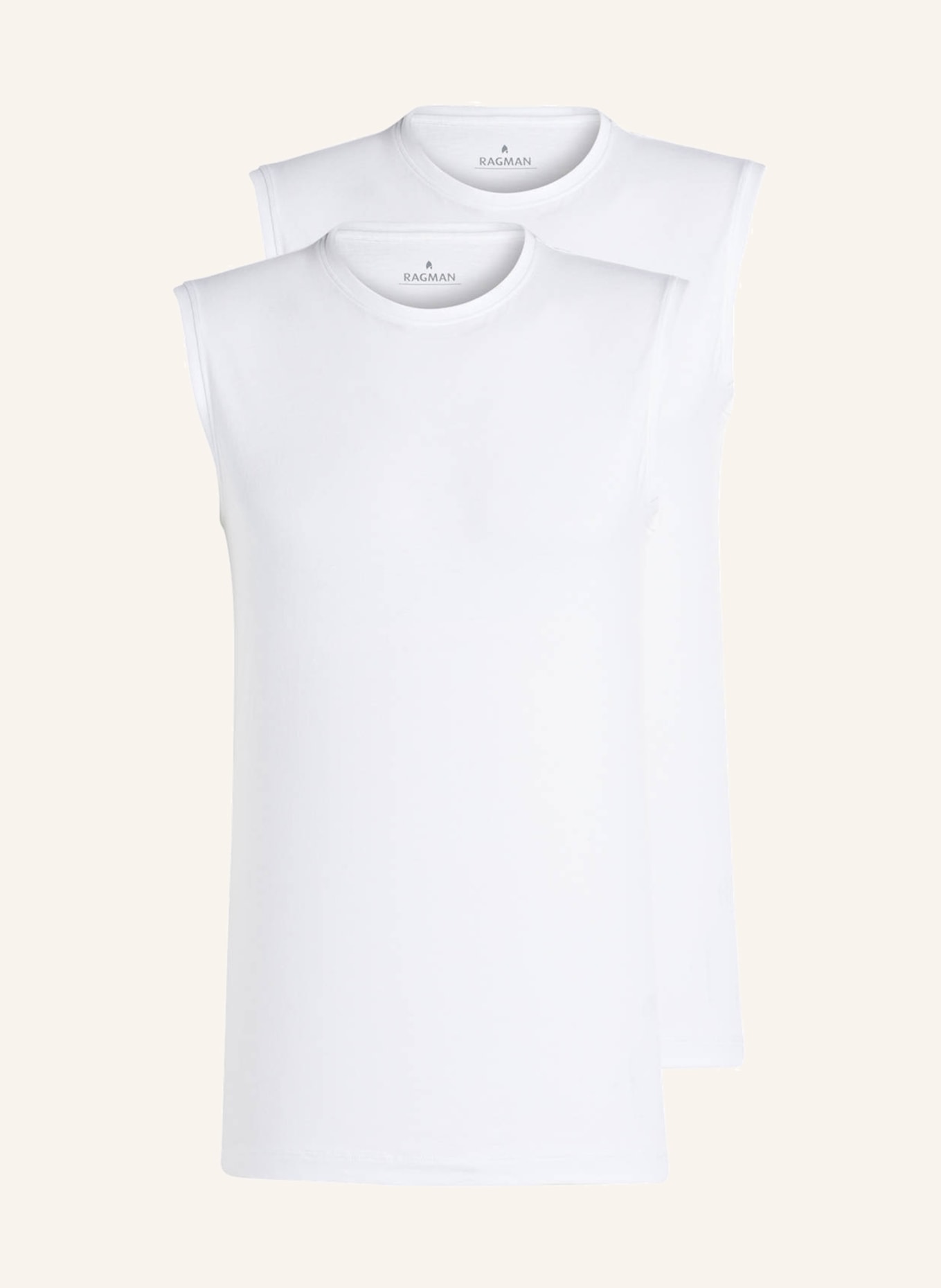 RAGMAN 2-pack undershirts, Color: WHITE (Image 1)