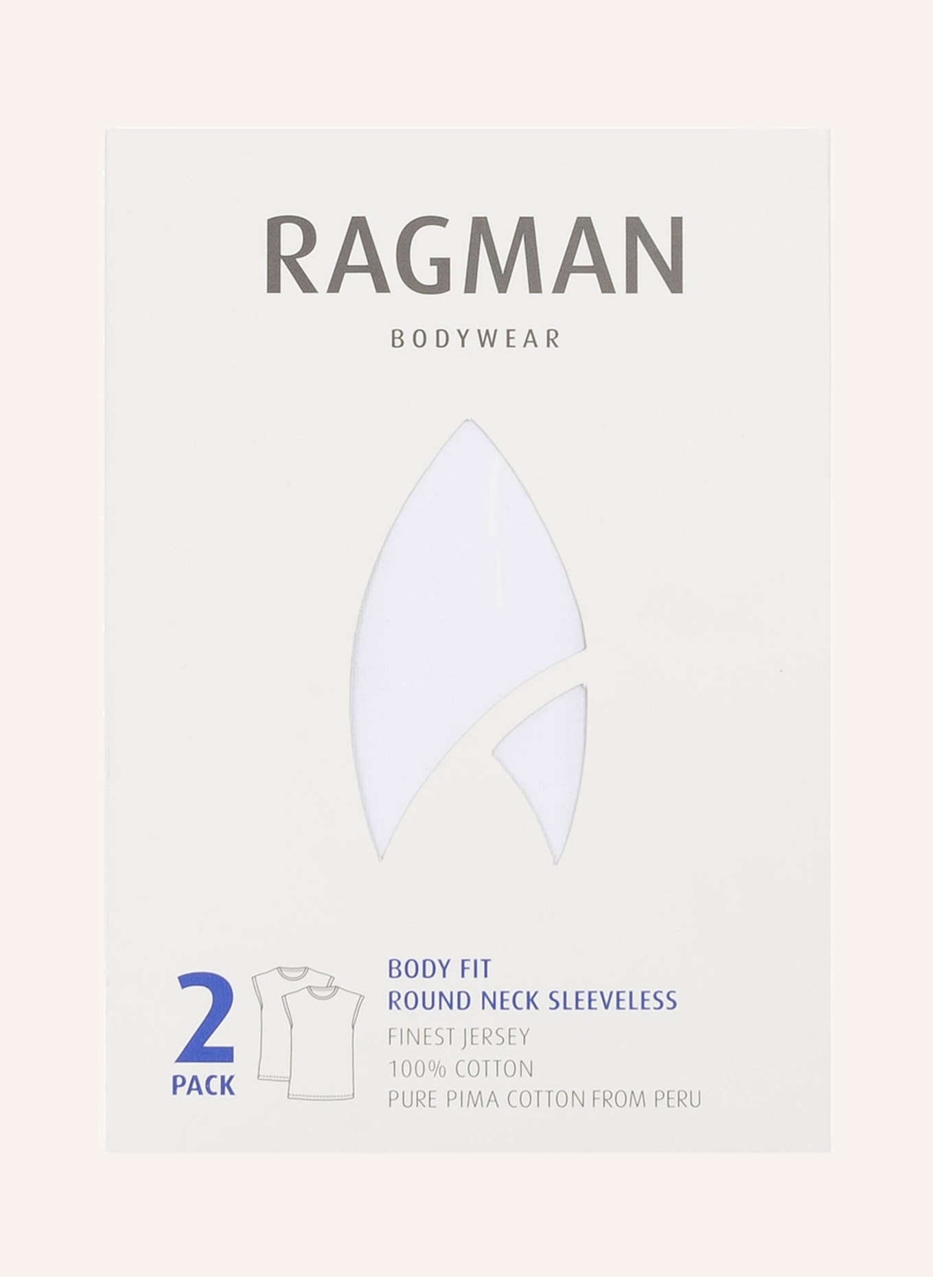 RAGMAN 2-pack undershirts, Color: WHITE (Image 5)