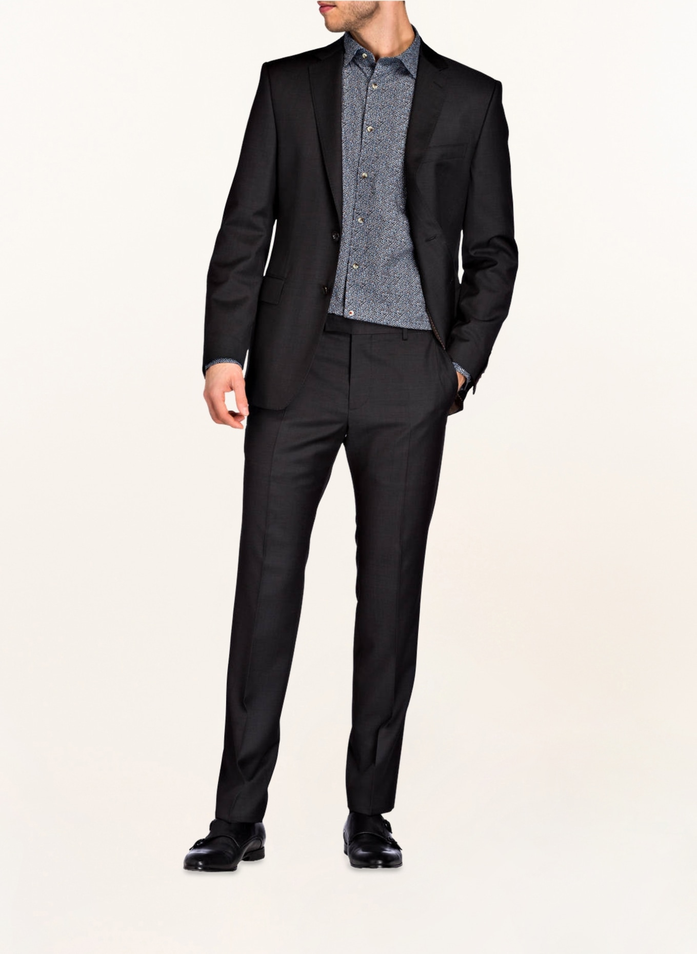 windsor. Suit jacket SERA Slim Fit, Color: 410 SMALL PATTERN BLACK 1	 (Image 7)