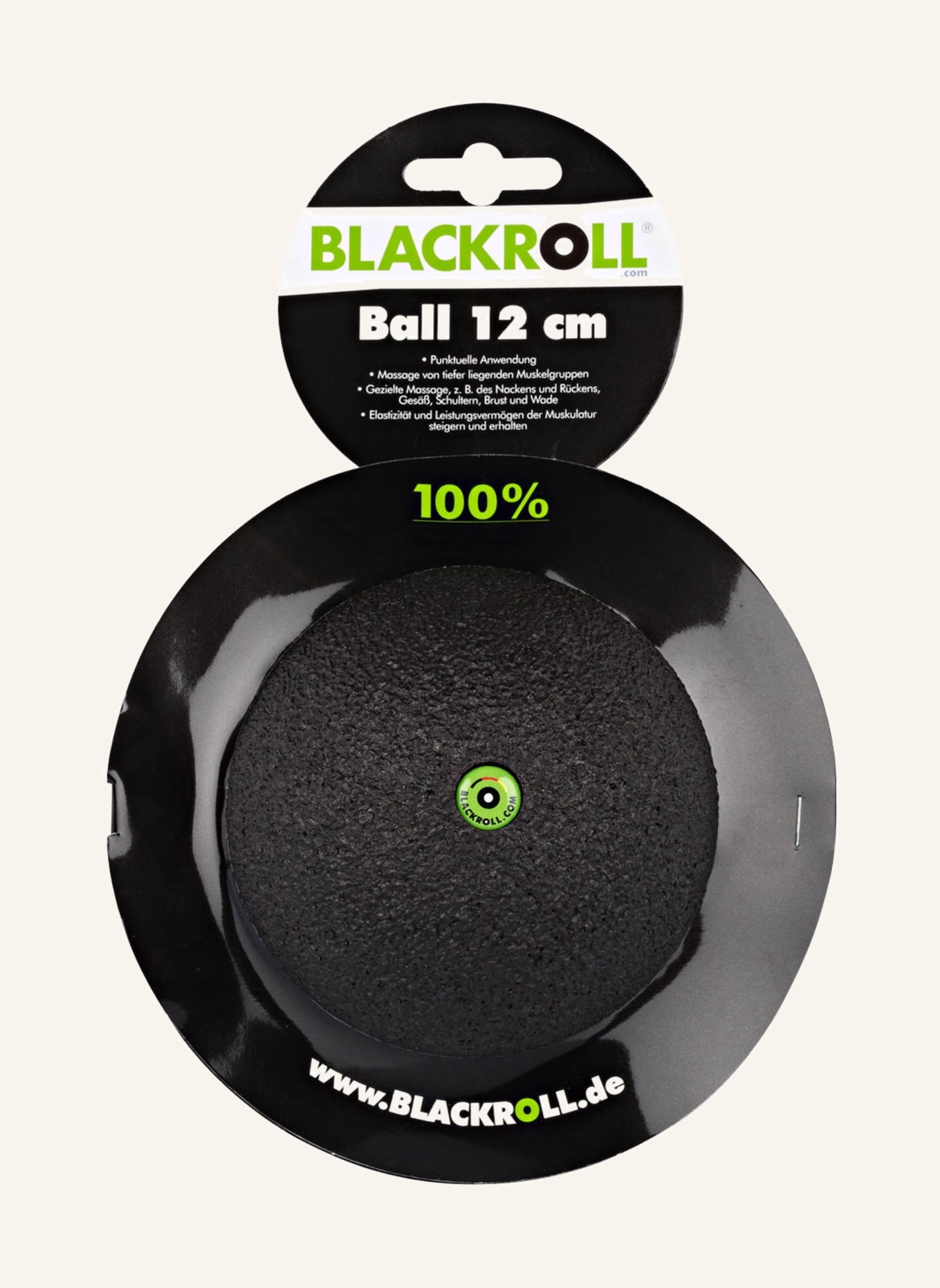 BLACKROLL Piłka 12 cm , Kolor: CZARNY (Obrazek 2)