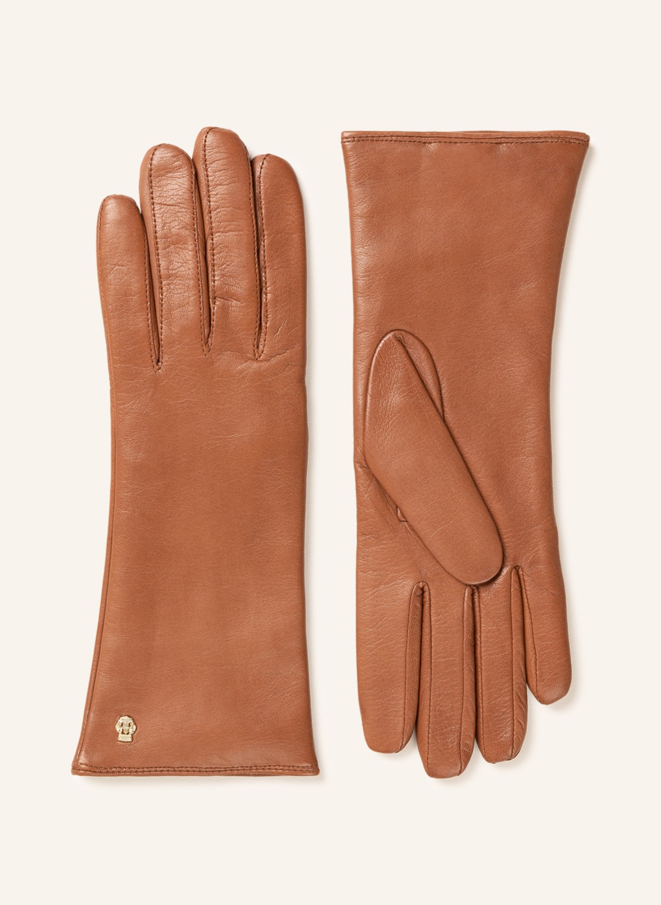 ROECKL Leather gloves PRAG: COGNAC