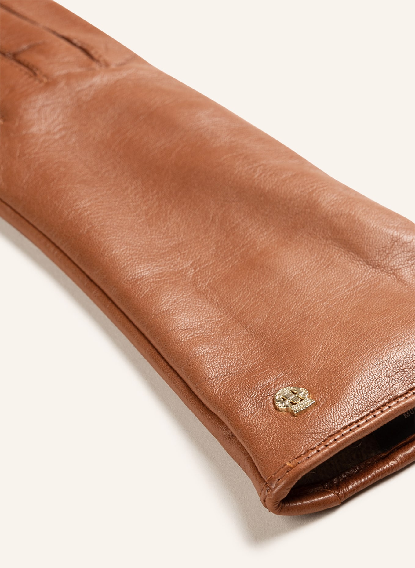 ROECKL Leather gloves PRAG: COGNAC