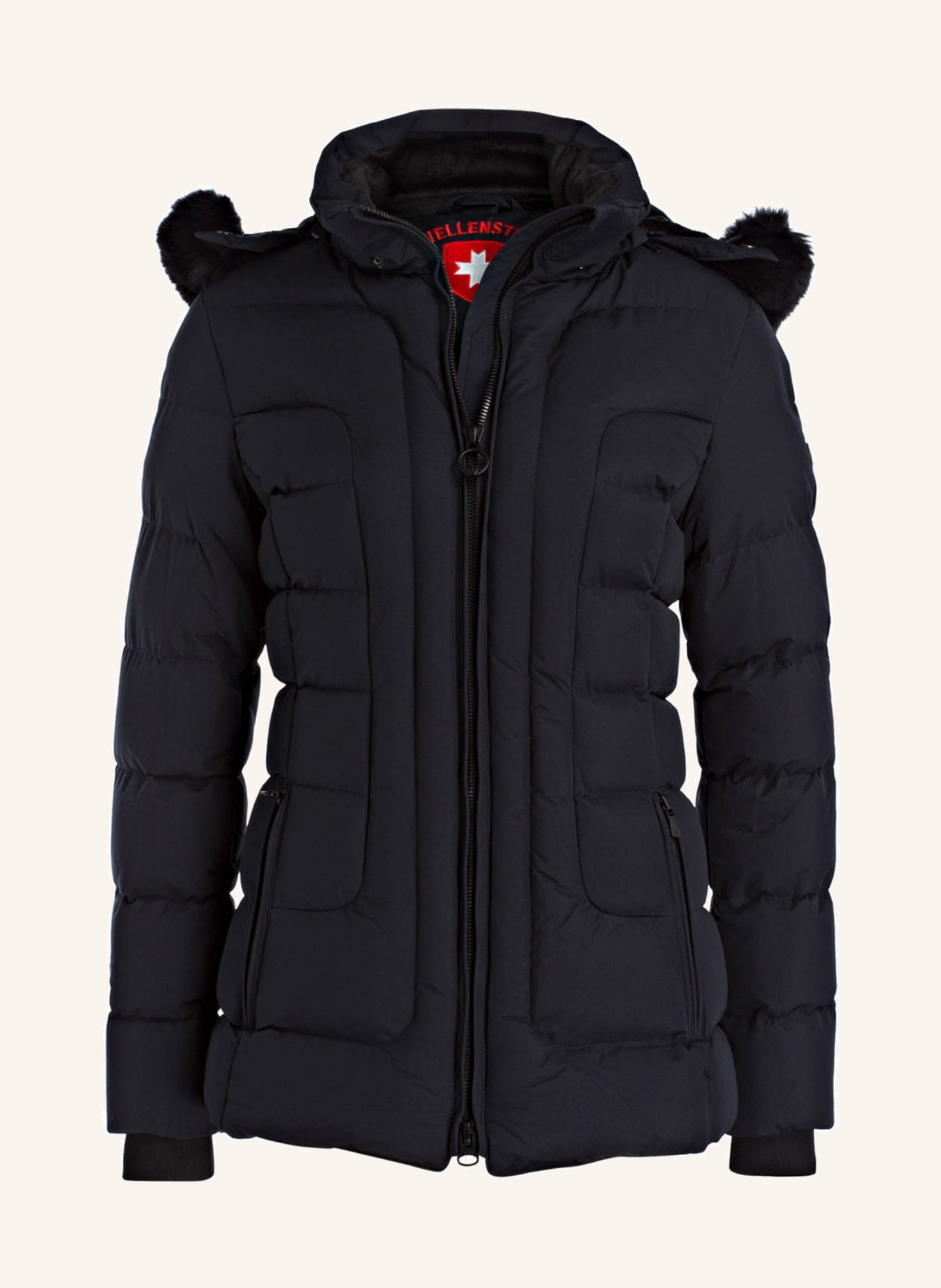 WELLENSTEYN Steppjacke BELVITESSE MEDIUM mit abnehmbarem Kunstfell: DUNKELBLAU