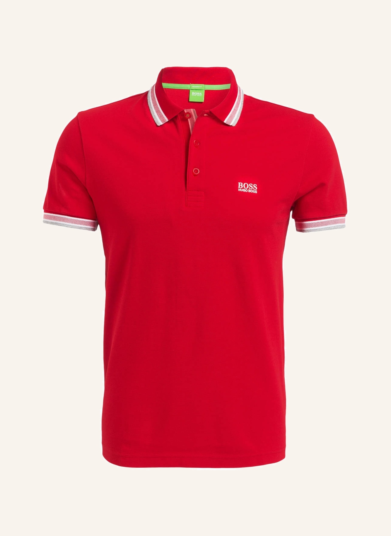 BOSS Piqué-Poloshirt PADDY Regular Fit, Farbe: ROT (Bild 1)