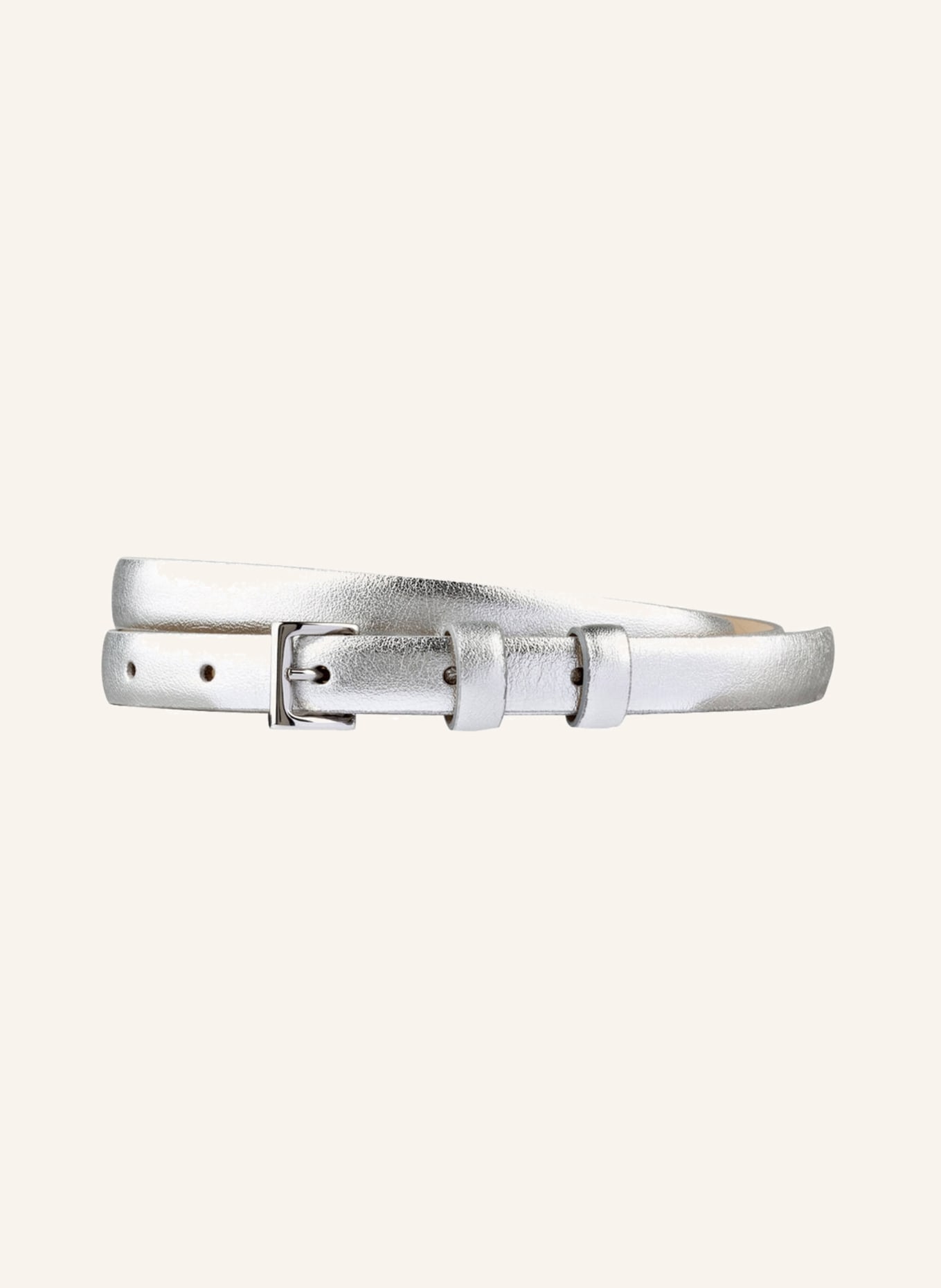 abro Leather belt, Color: SILVER (Image 1)