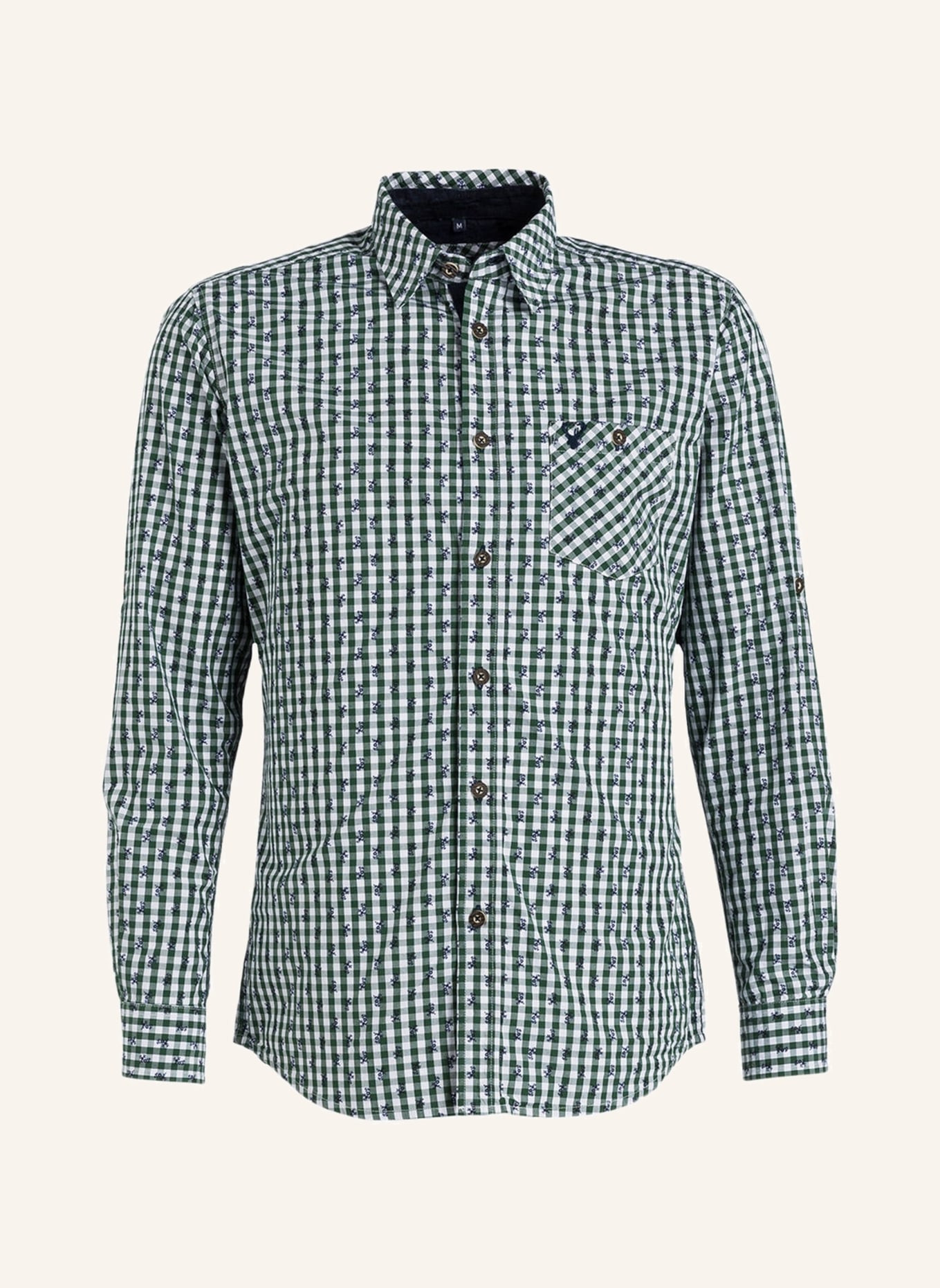 KRÜGER Trachten shirt , Color: 105 weiß-grün (Image 1)