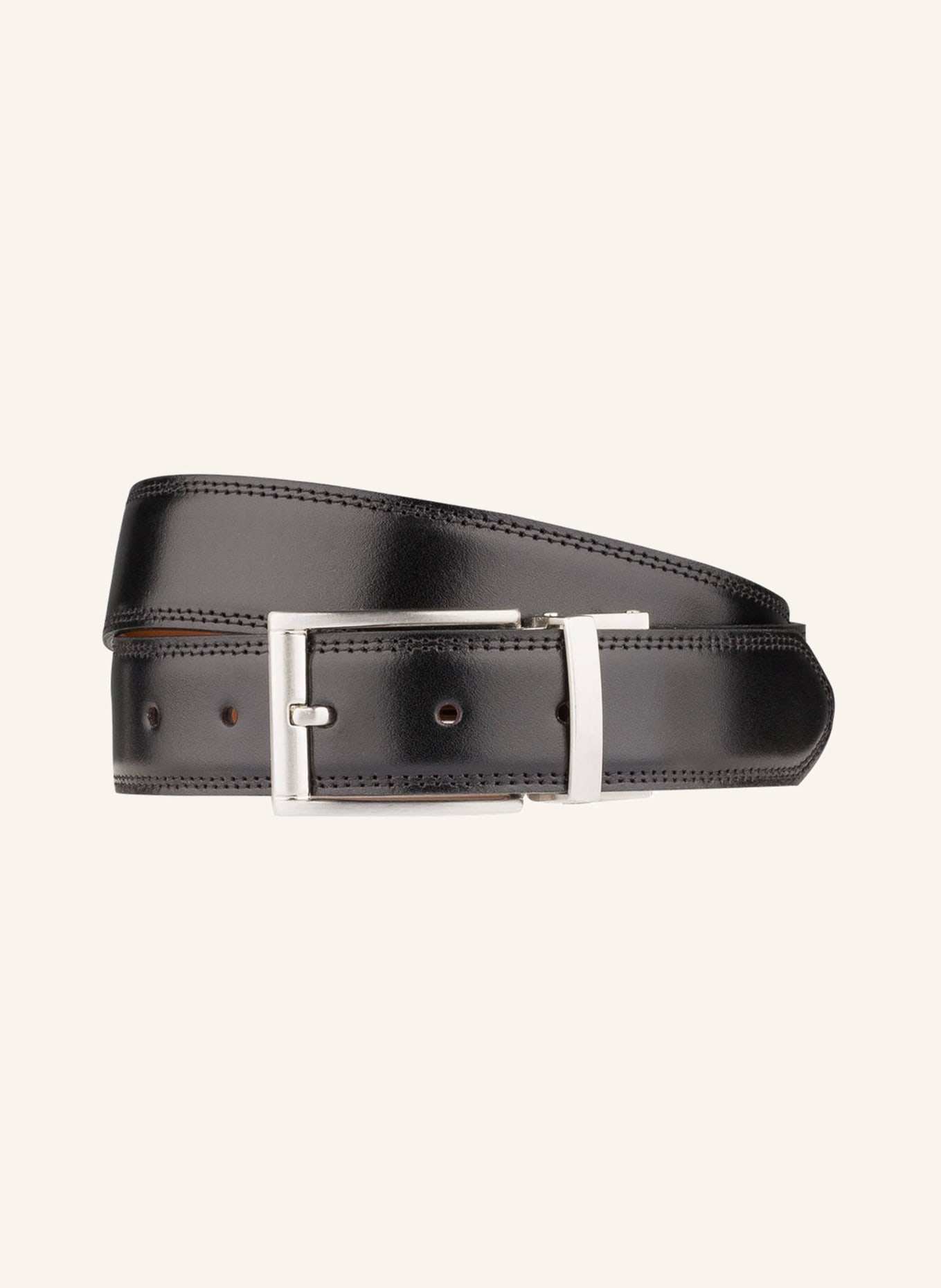 MONTI Reversible belt FLORENZ, Color: LIGHT BROWN/ BLACK (Image 1)