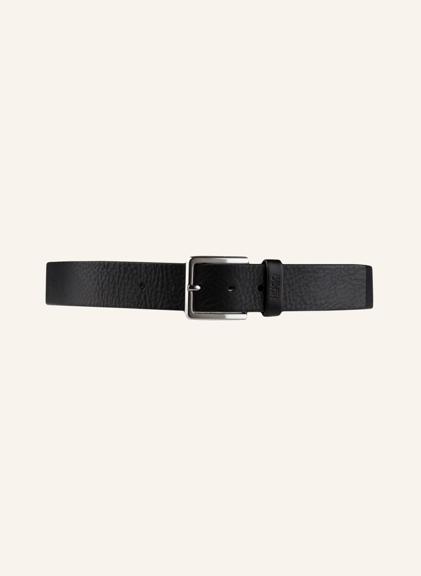 HUGO Leather belt GIONIO, Color: BLACK (Image 2)