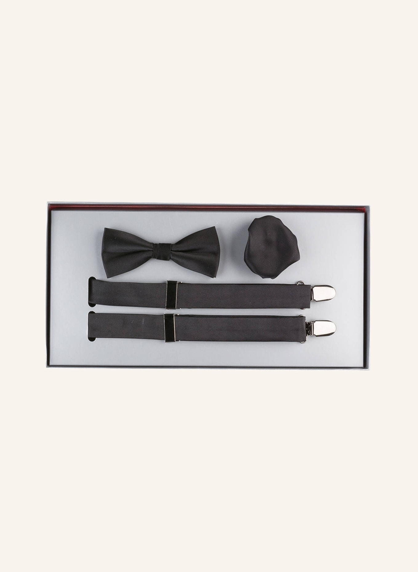 MONTI Set: Suspenders and bow tie, Color: BLACK (Image 1)