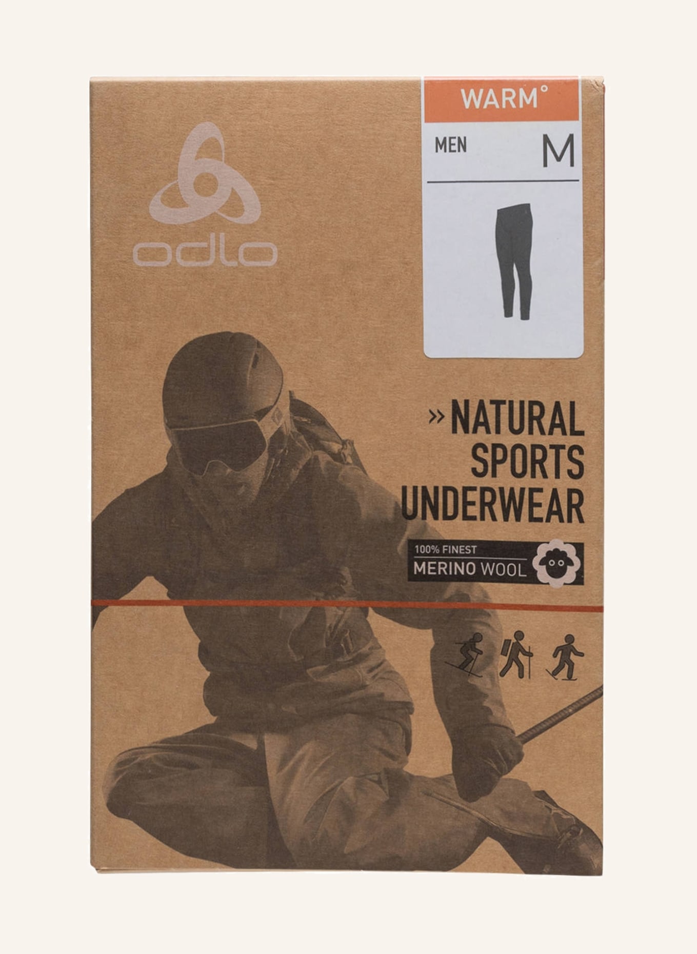 odlo Functional underwear bottoms NATURAL WARM in merino wool, Color: BLACK (Image 4)