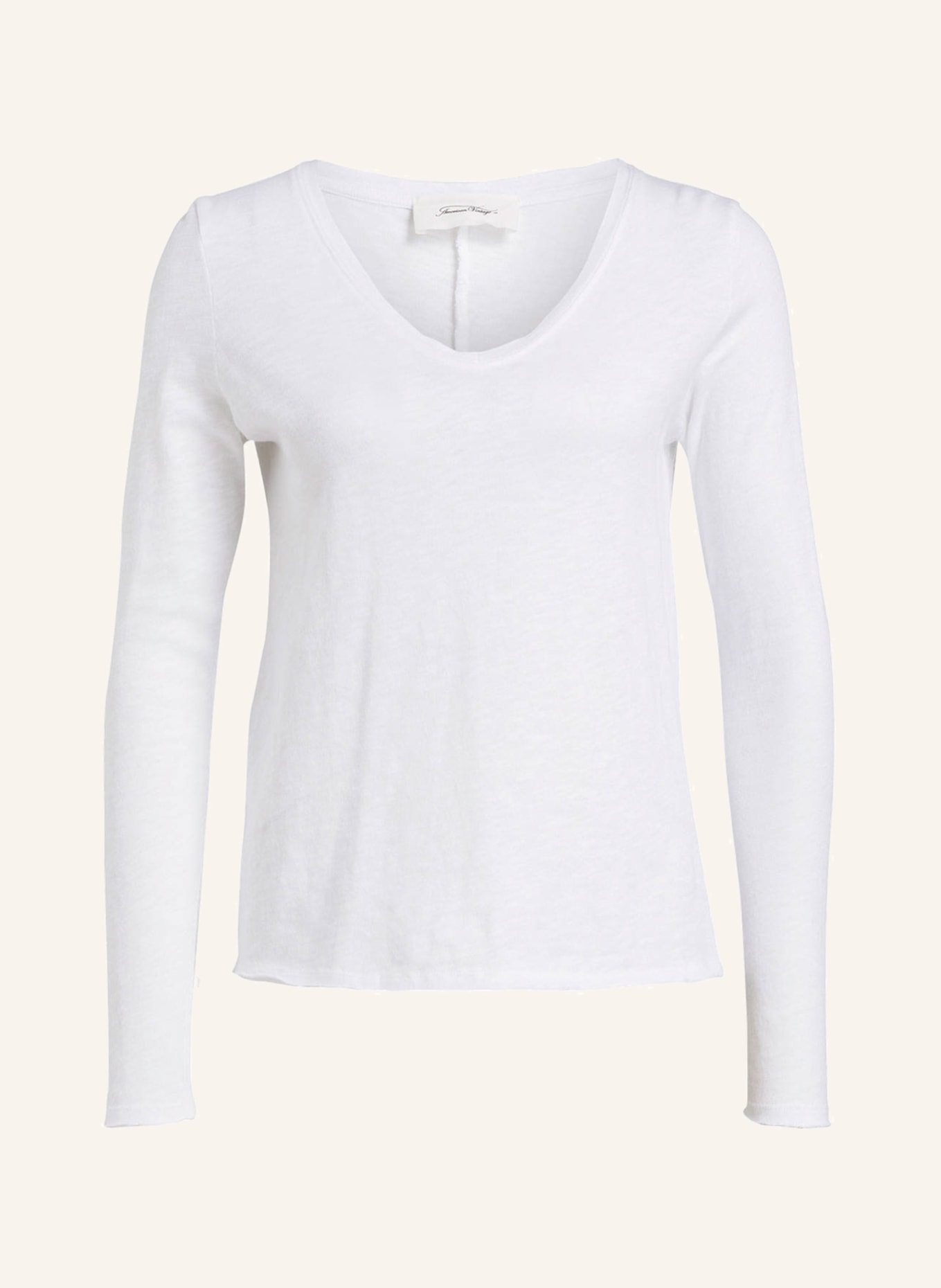 American Vintage Long sleeve shirt, Color: WHITE (Image 1)