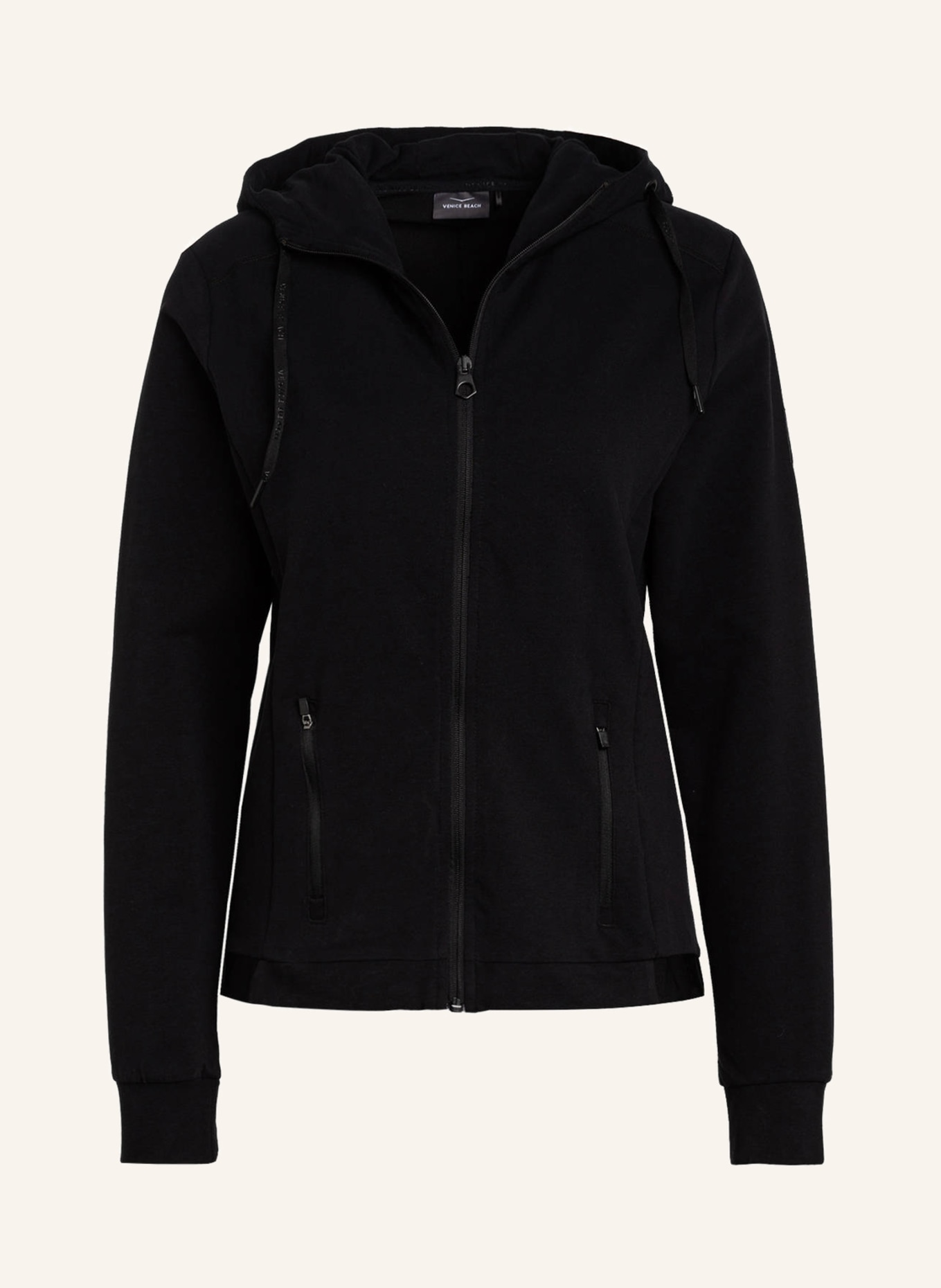 VENICE BEACH Sweat jacket KRISTY, Color: BLACK (Image 1)