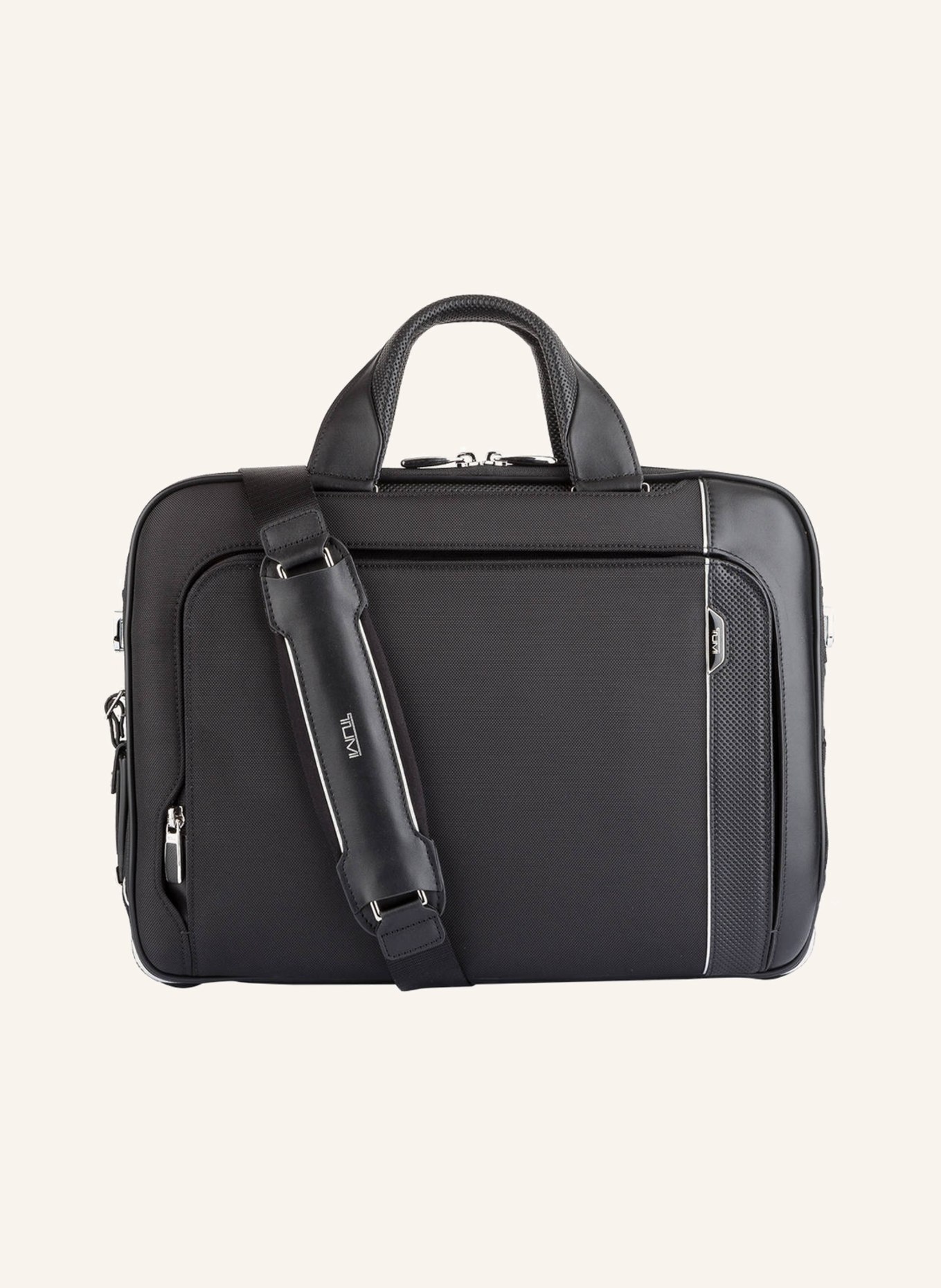 TUMI ARRIVÉ business taška SADLER s přihrádkou na laptop, Barva: ČERNÁ (Obrázek 1)