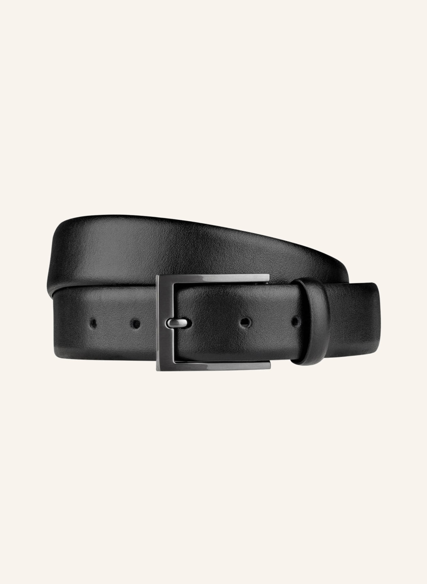 STROKESMAN'S Leather belt, Color: BLACK (Image 1)