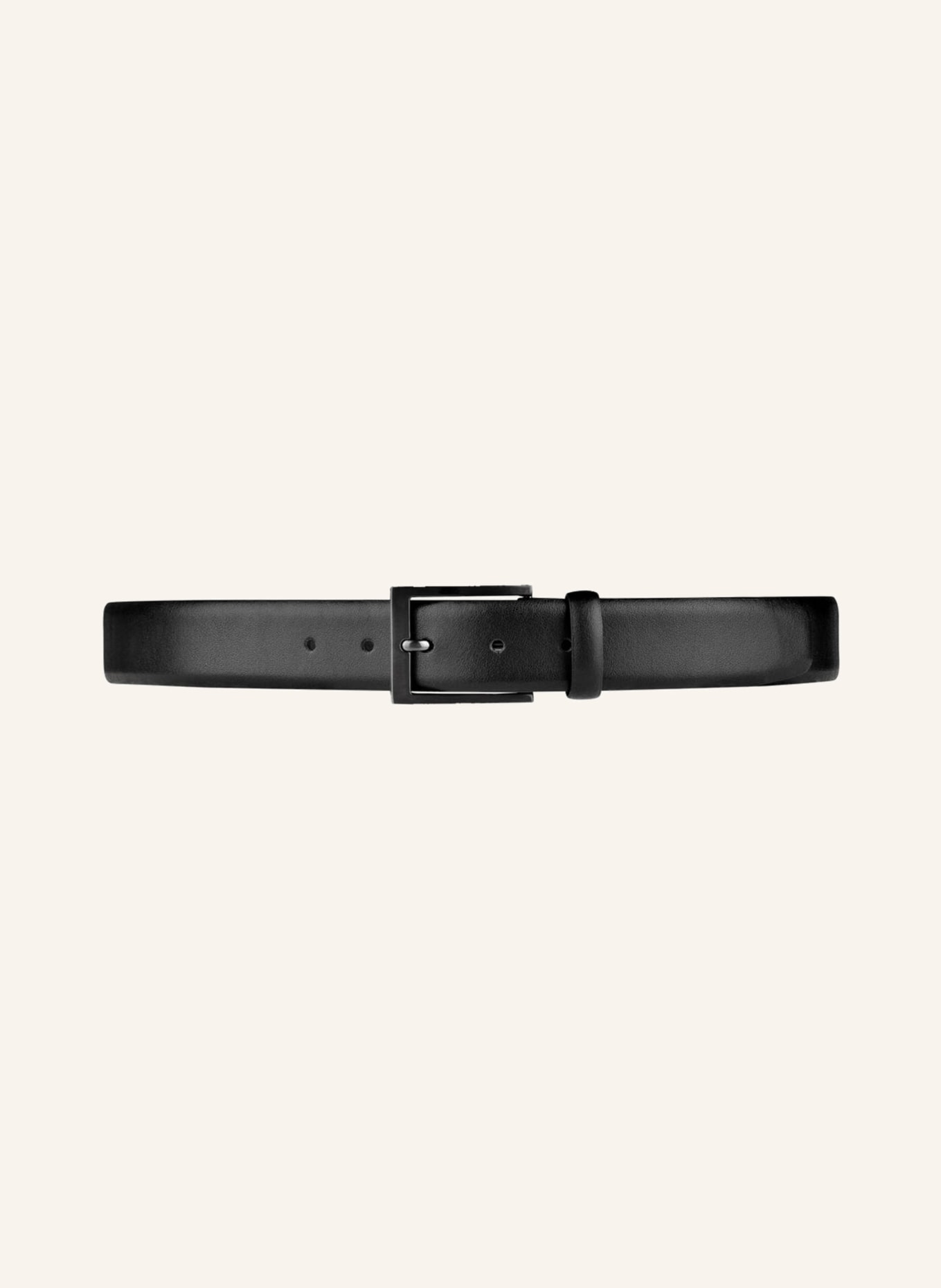 STROKESMAN'S Leather belt, Color: BLACK (Image 2)