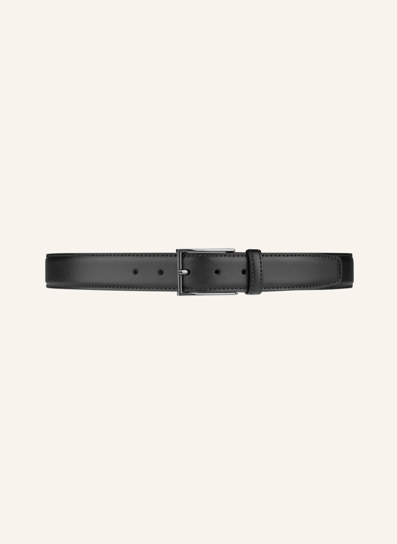 STROKESMAN'S Leather belt, Color: BLACK (Image 2)