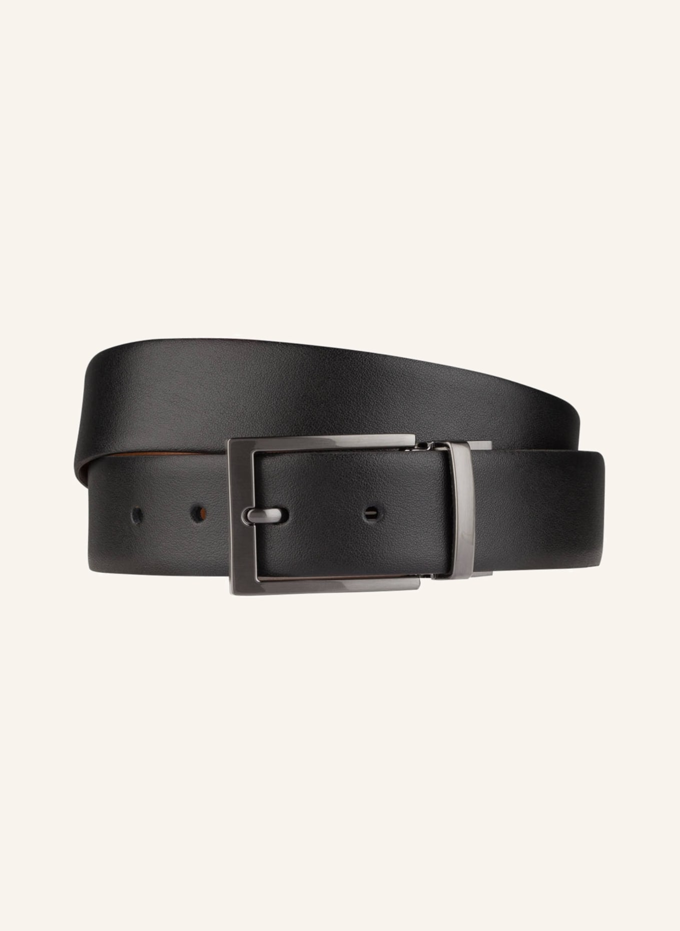 STROKESMAN'S Reversible belt, Color: BLACK/ COGNAC (Image 1)