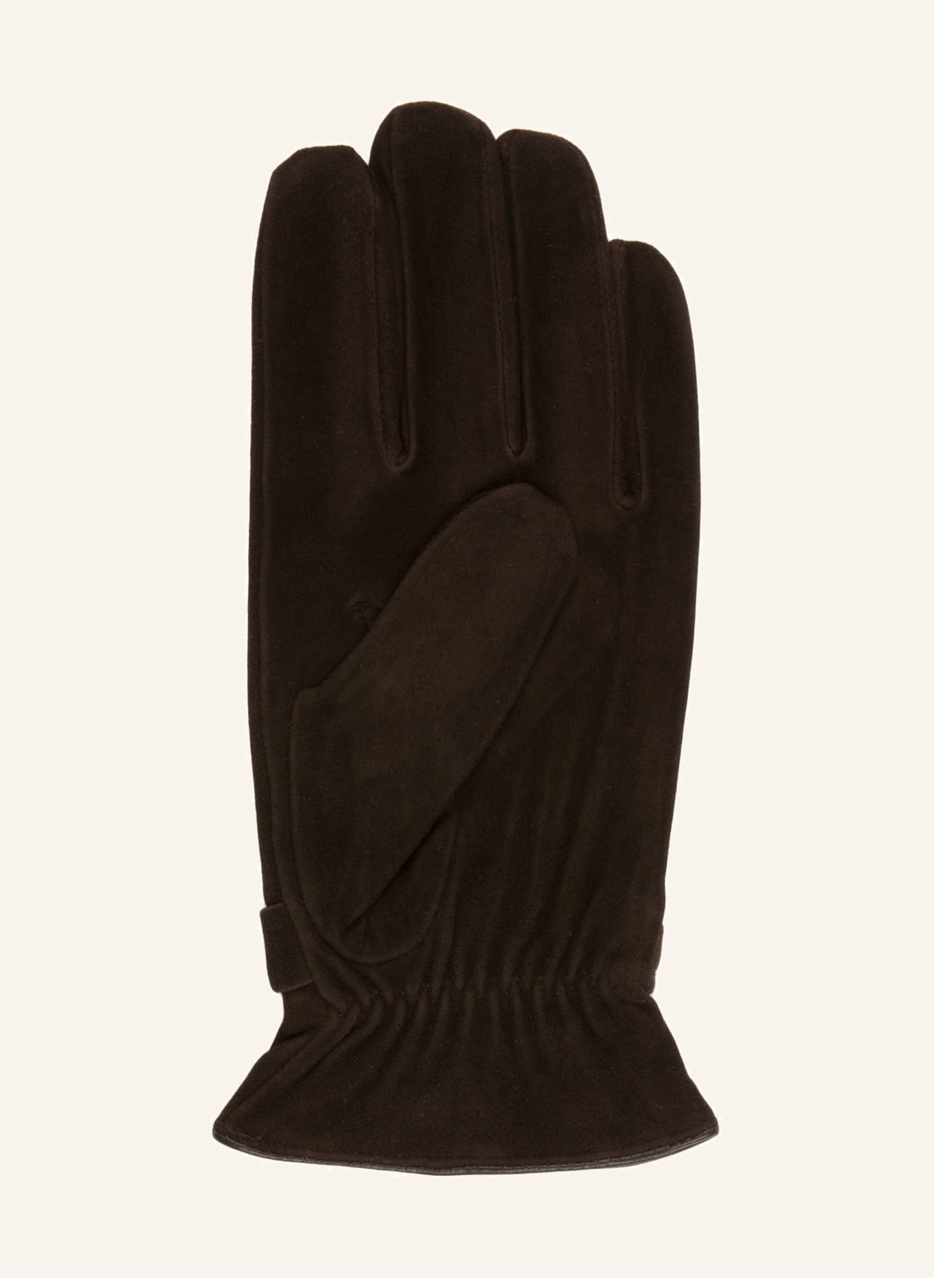 STROKESMAN'S Leather gloves , Color: DARK BROWN (Image 2)