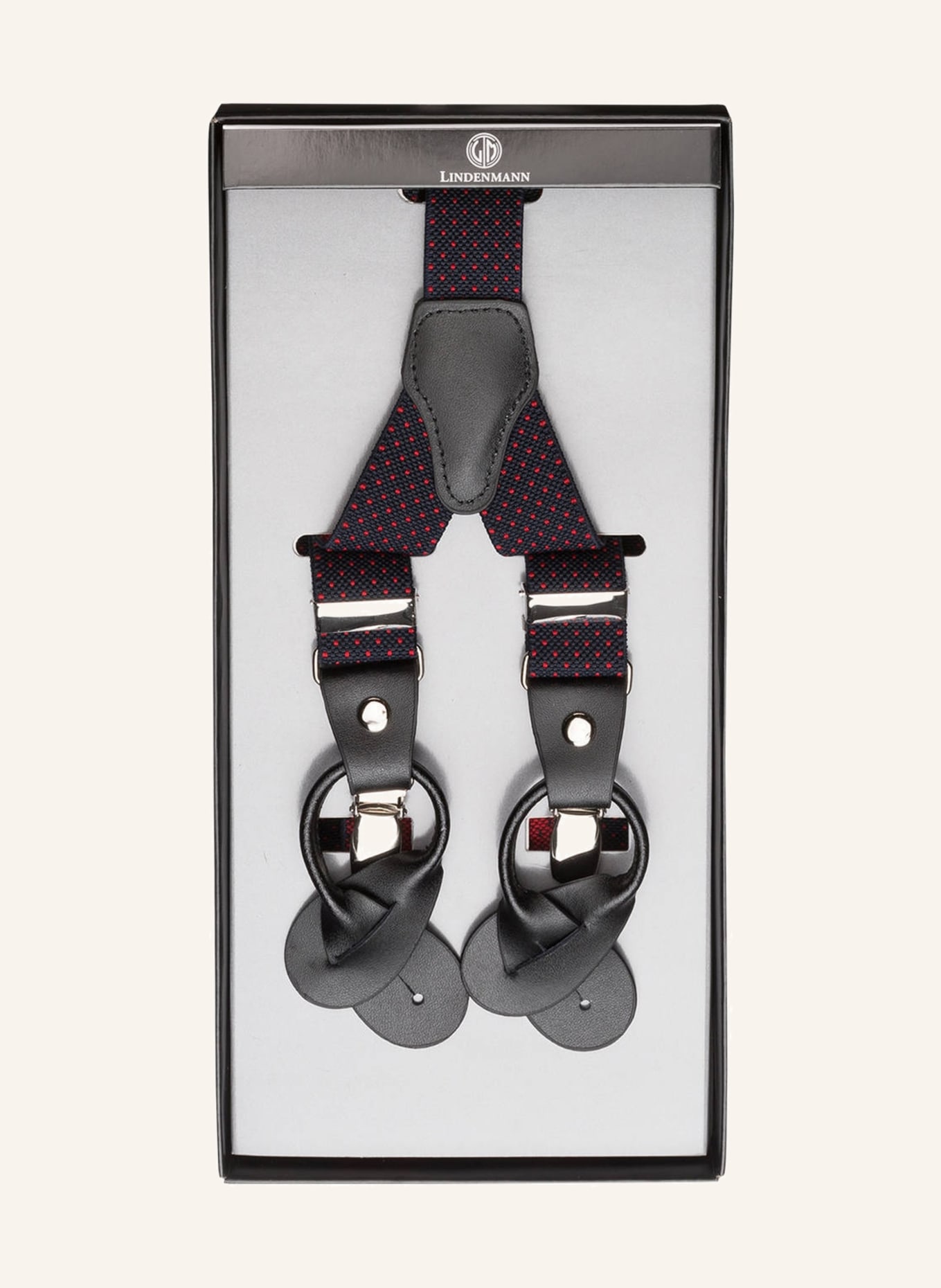 PAUL Suspenders LINDENMANN , Color: NAVY / RED (Image 2)
