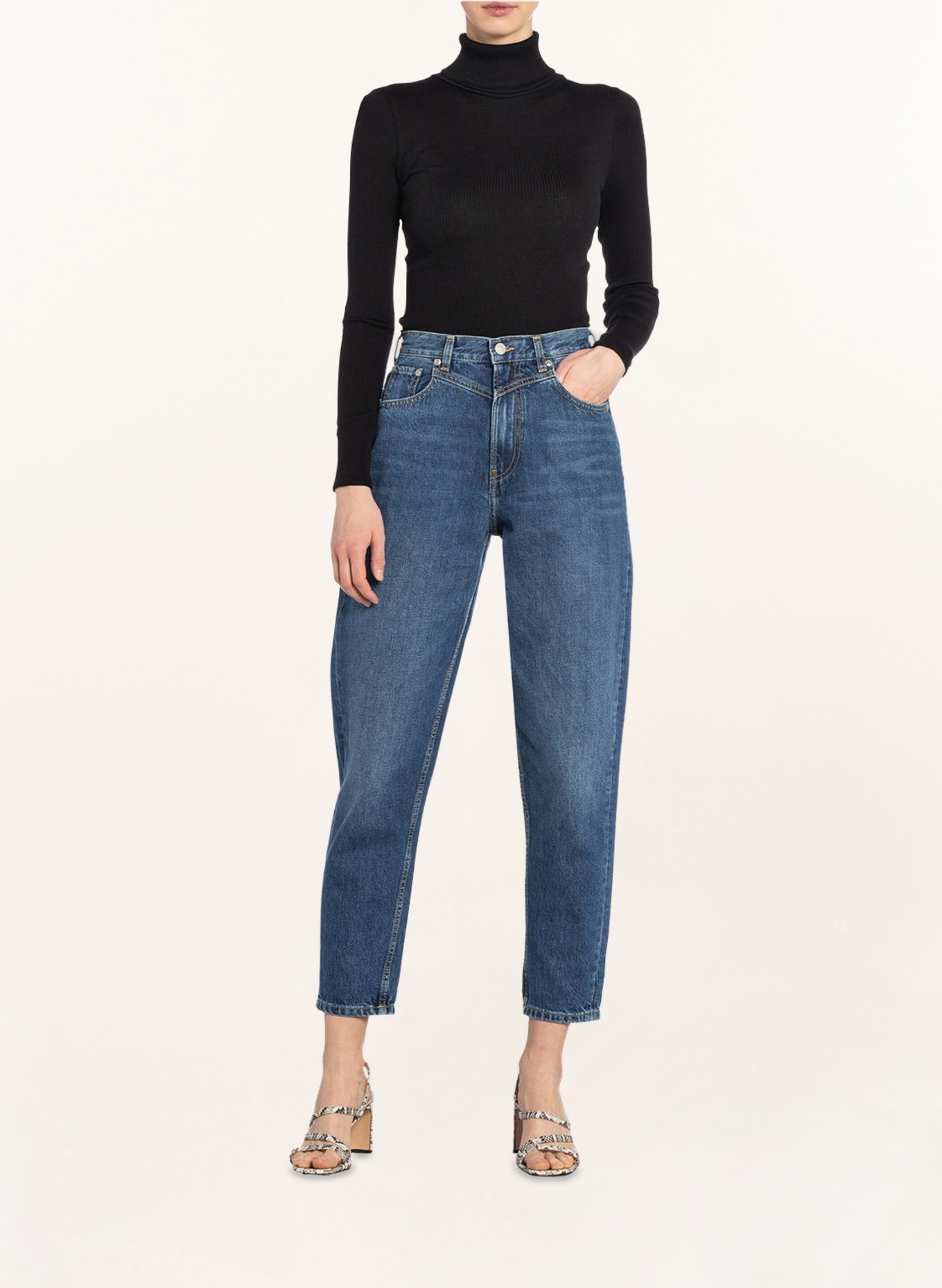 rosemunde Rollkragenshirt BABETTE aus Seide: SCHWARZ