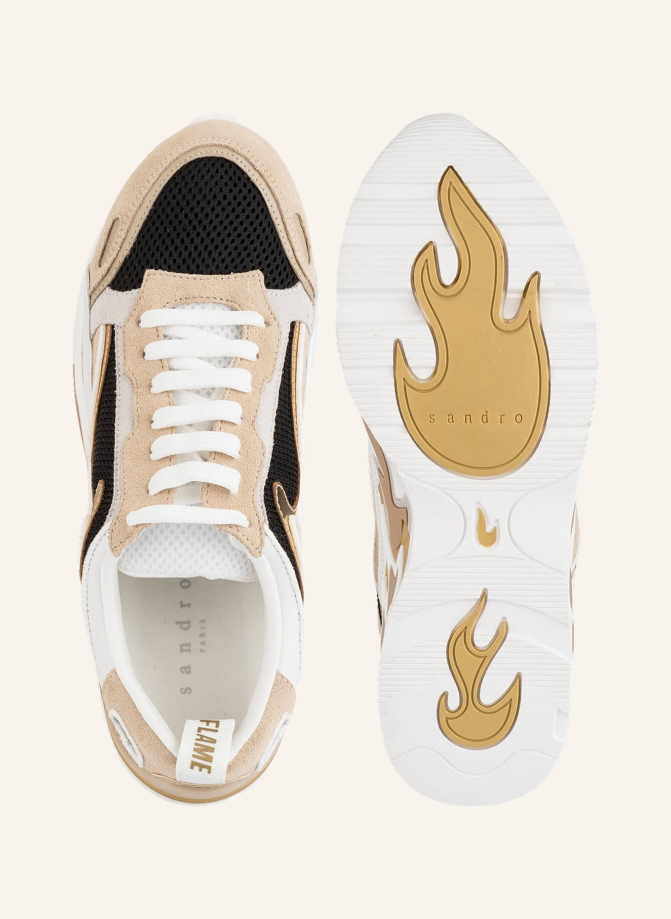 SANDRO Sneaker, Farbe: WEISS/ GOLD (Bild 5)