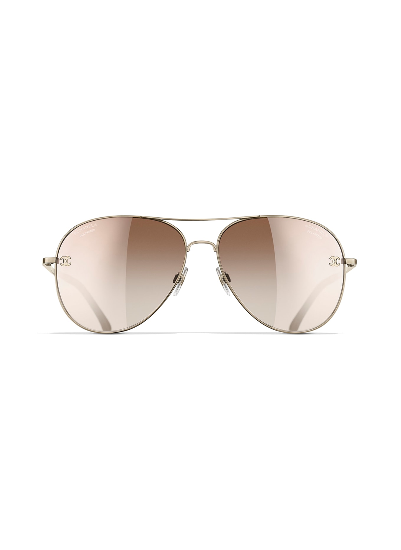 CHANEL Pilotensonnenbrille: N395S9 - GOLD/ BRAUN POLARISIERT