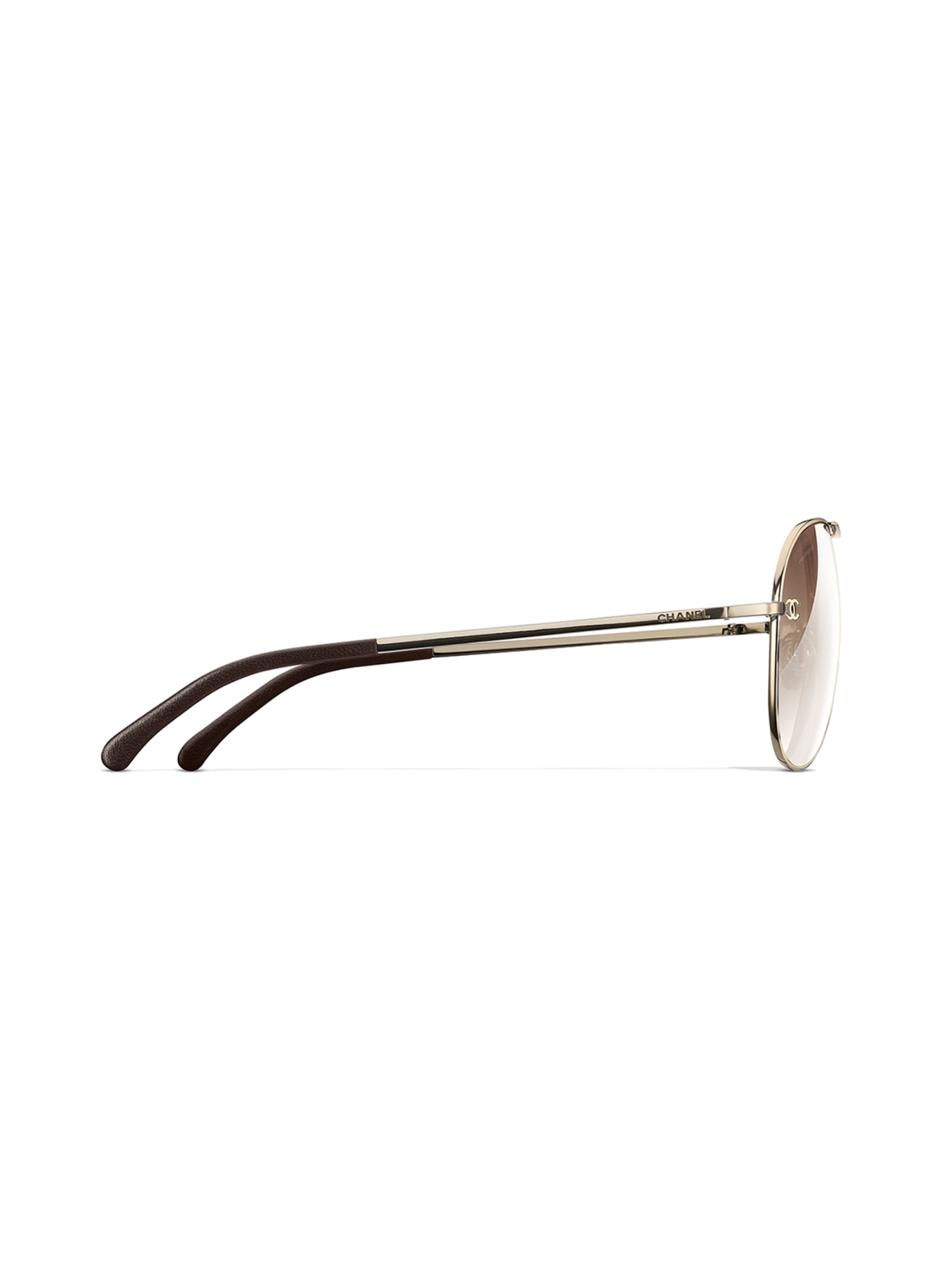 CHANEL Pilotensonnenbrille: N395S9 - GOLD/ BRAUN POLARISIERT