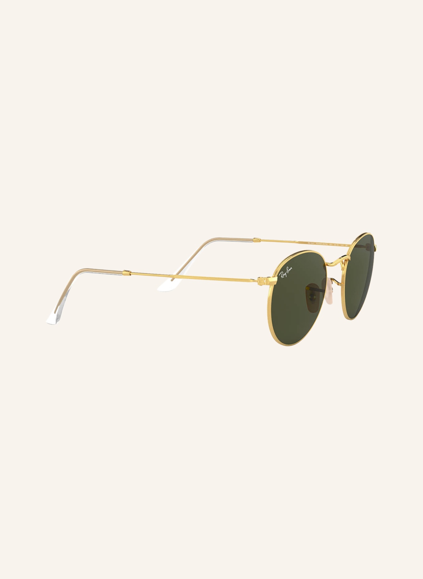 Ray-Ban Sunglasses RB3447 ROUND, Color: 001- GOLD/GREEN (Image 3)
