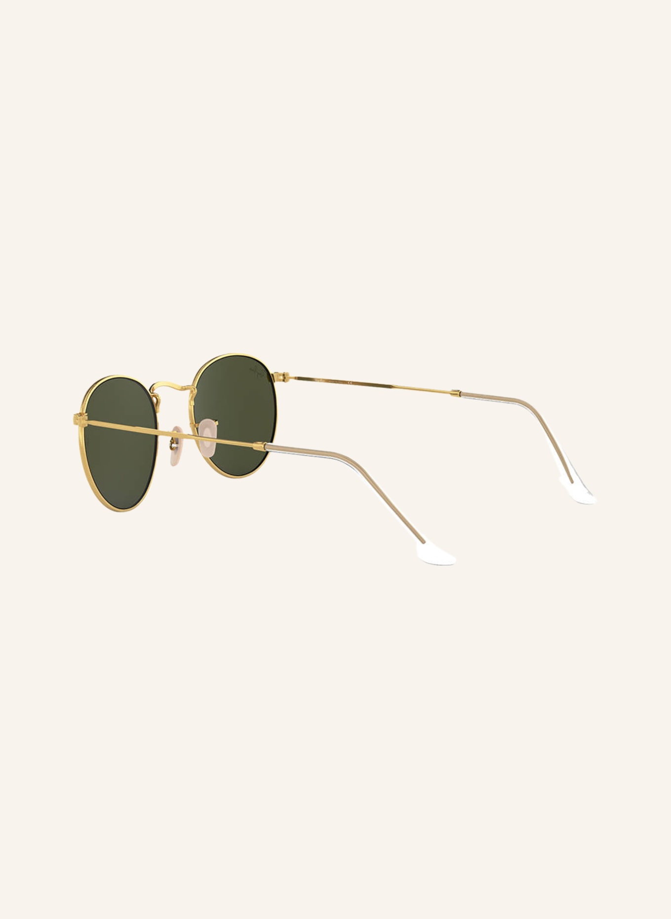 Ray-Ban Sunglasses RB3447 ROUND, Color: 001- GOLD/GREEN (Image 4)