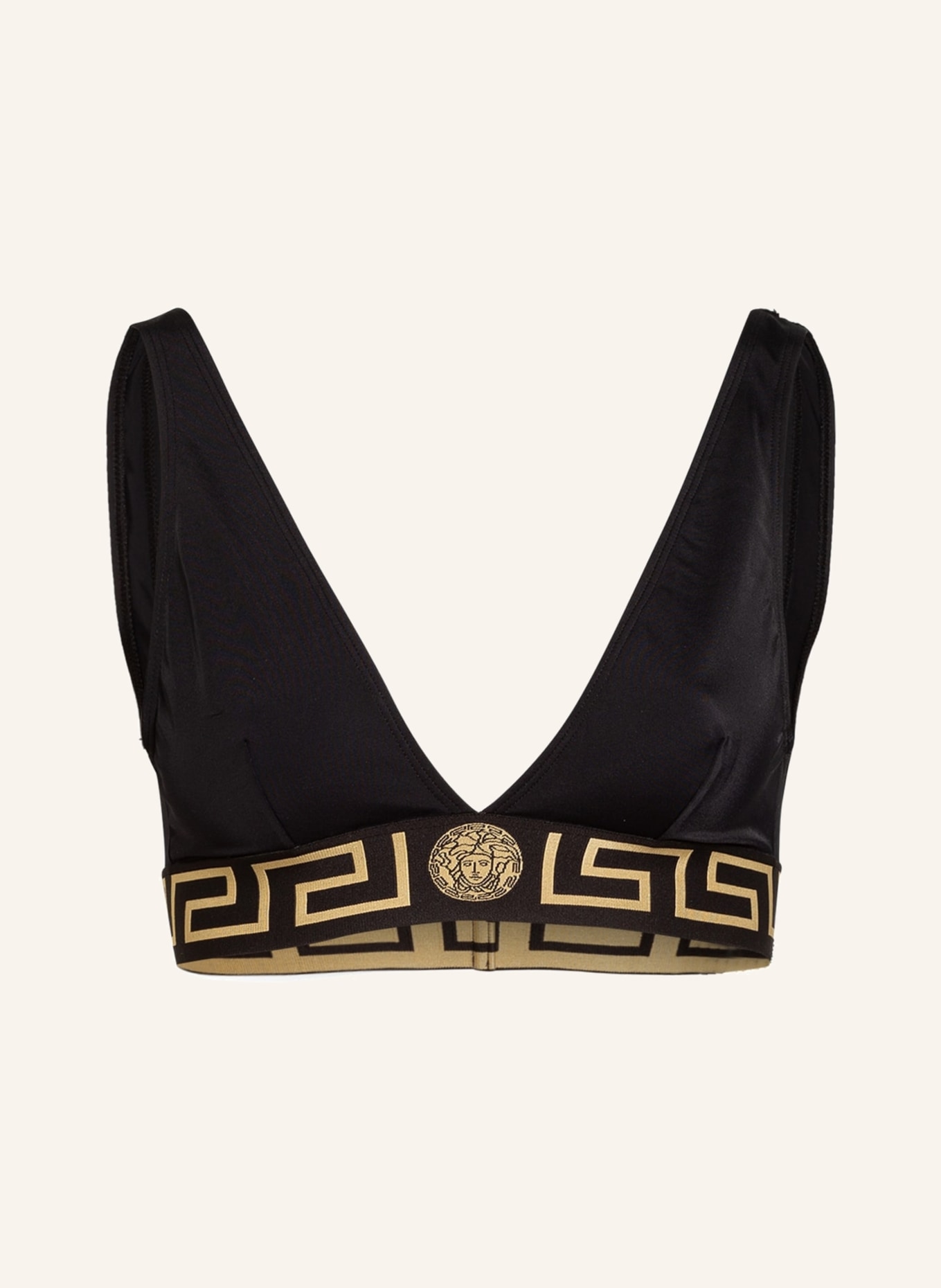 VERSACE Triangel-Bikini-Top, Farbe: SCHWARZ/ GOLD (Bild 1)