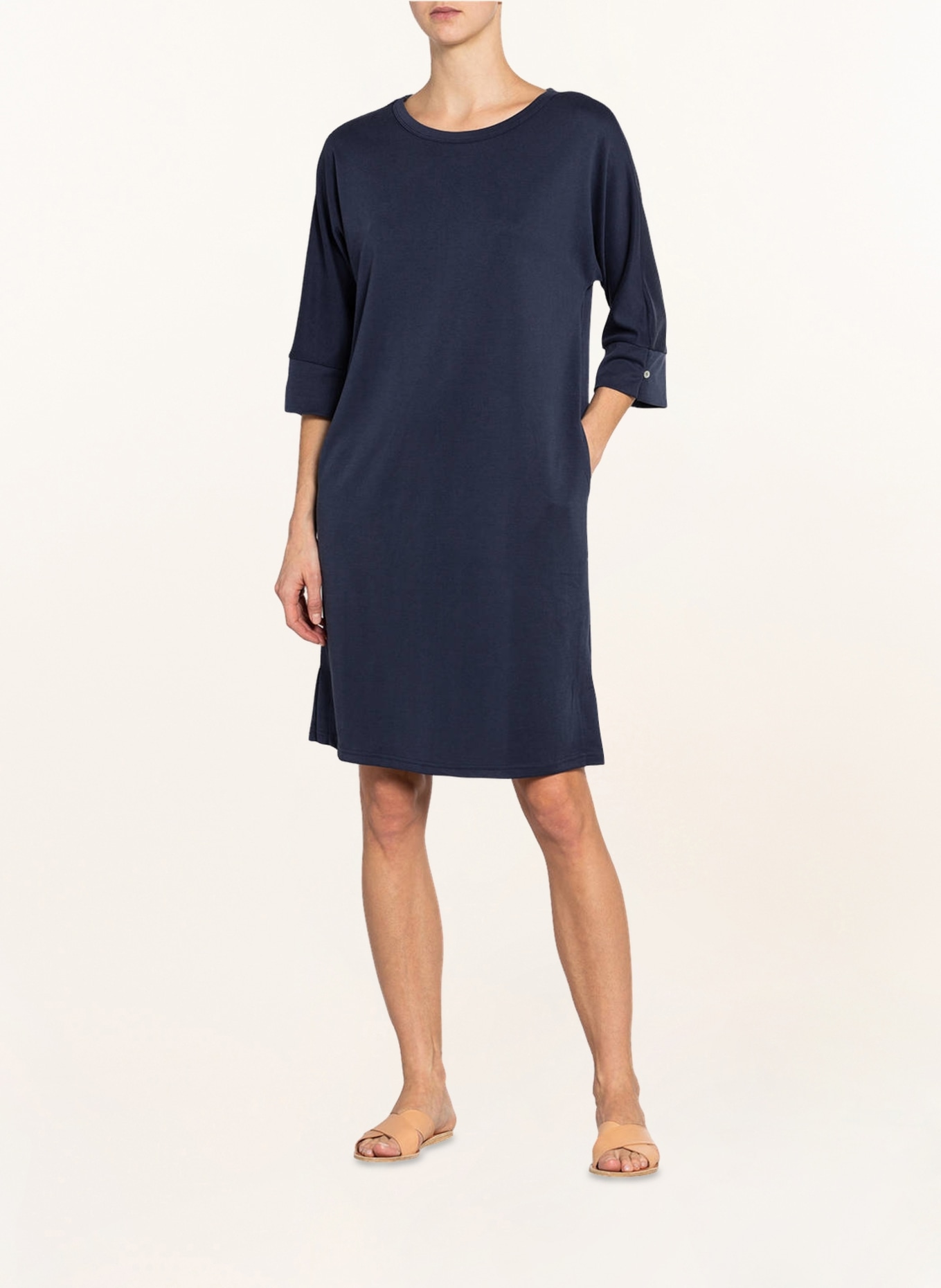 JcSophie Jersey dress CHANTELLE with 3/4 sleeves, Color: DARK BLUE (Image 2)