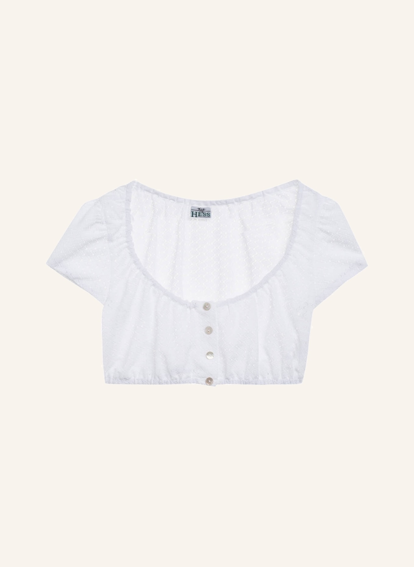 BERWIN & WOLFF Dirndl blouse with linen, Color: WHITE (Image 1)