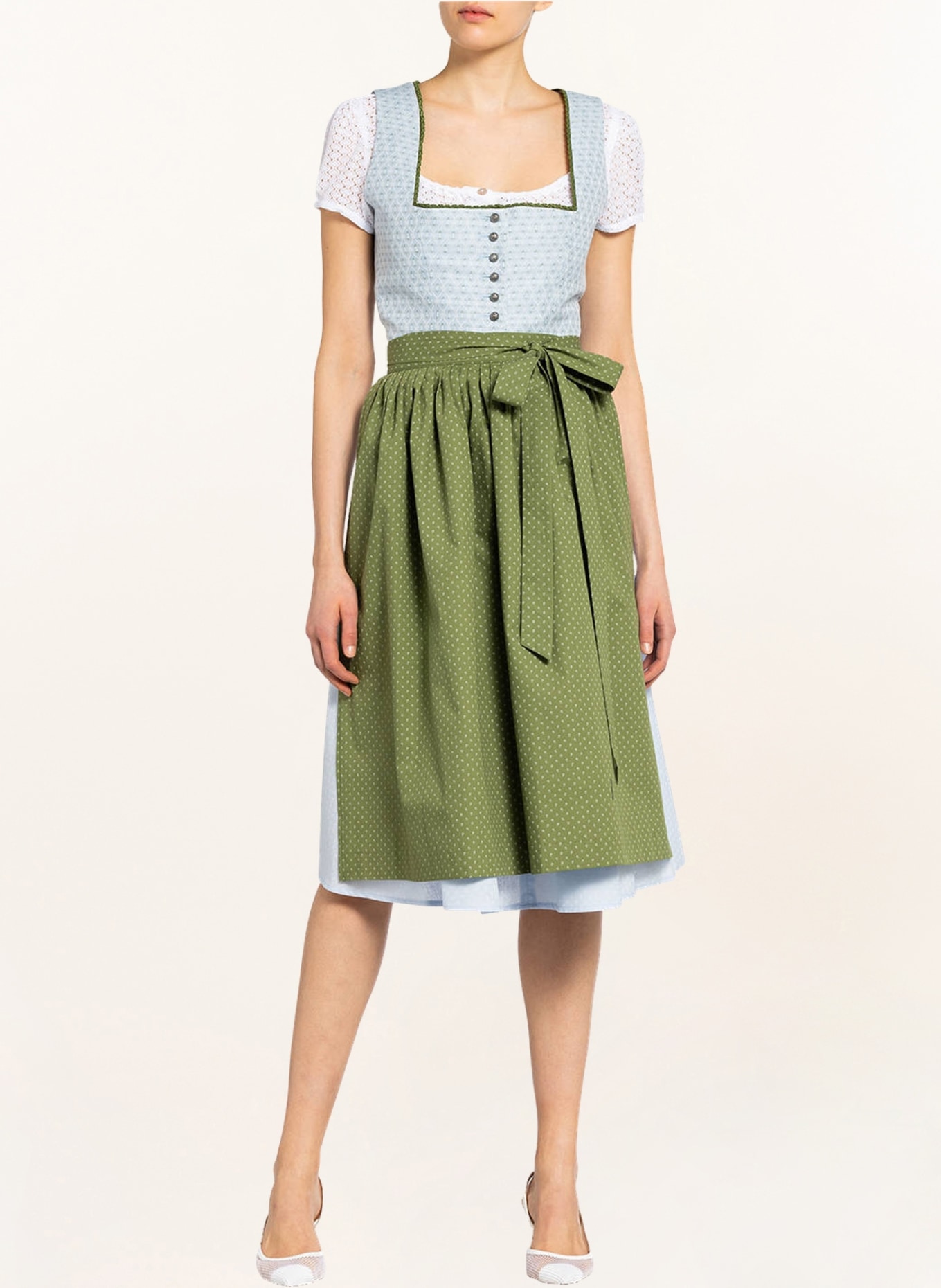 BERWIN & WOLFF Dirndl blouse with linen, Color: WHITE (Image 4)