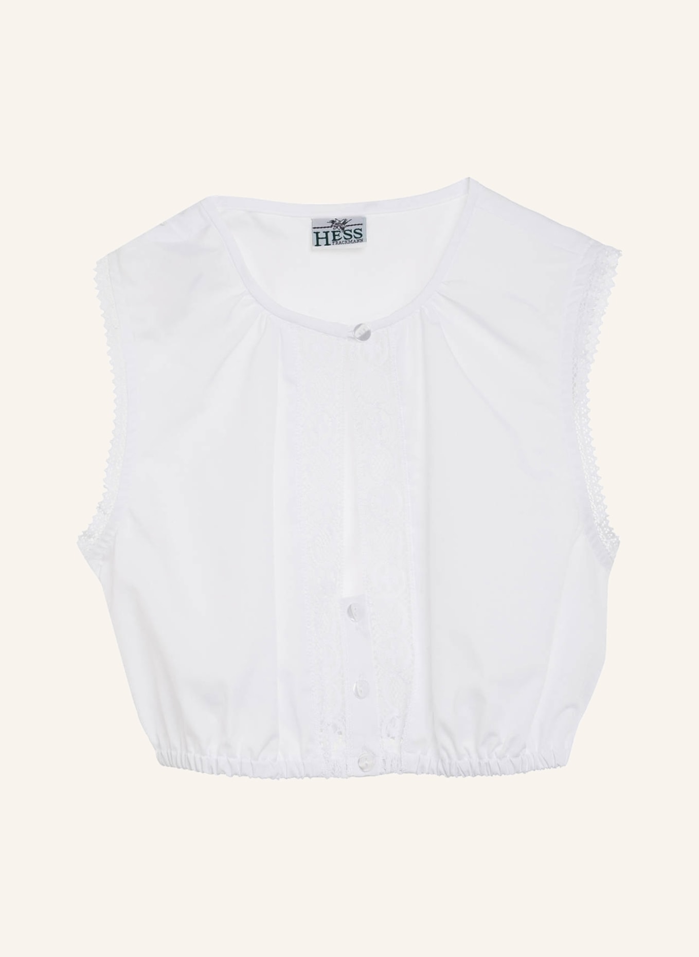 BERWIN & WOLFF Dirndl blouse with lace insert, Color: WHITE (Image 1)