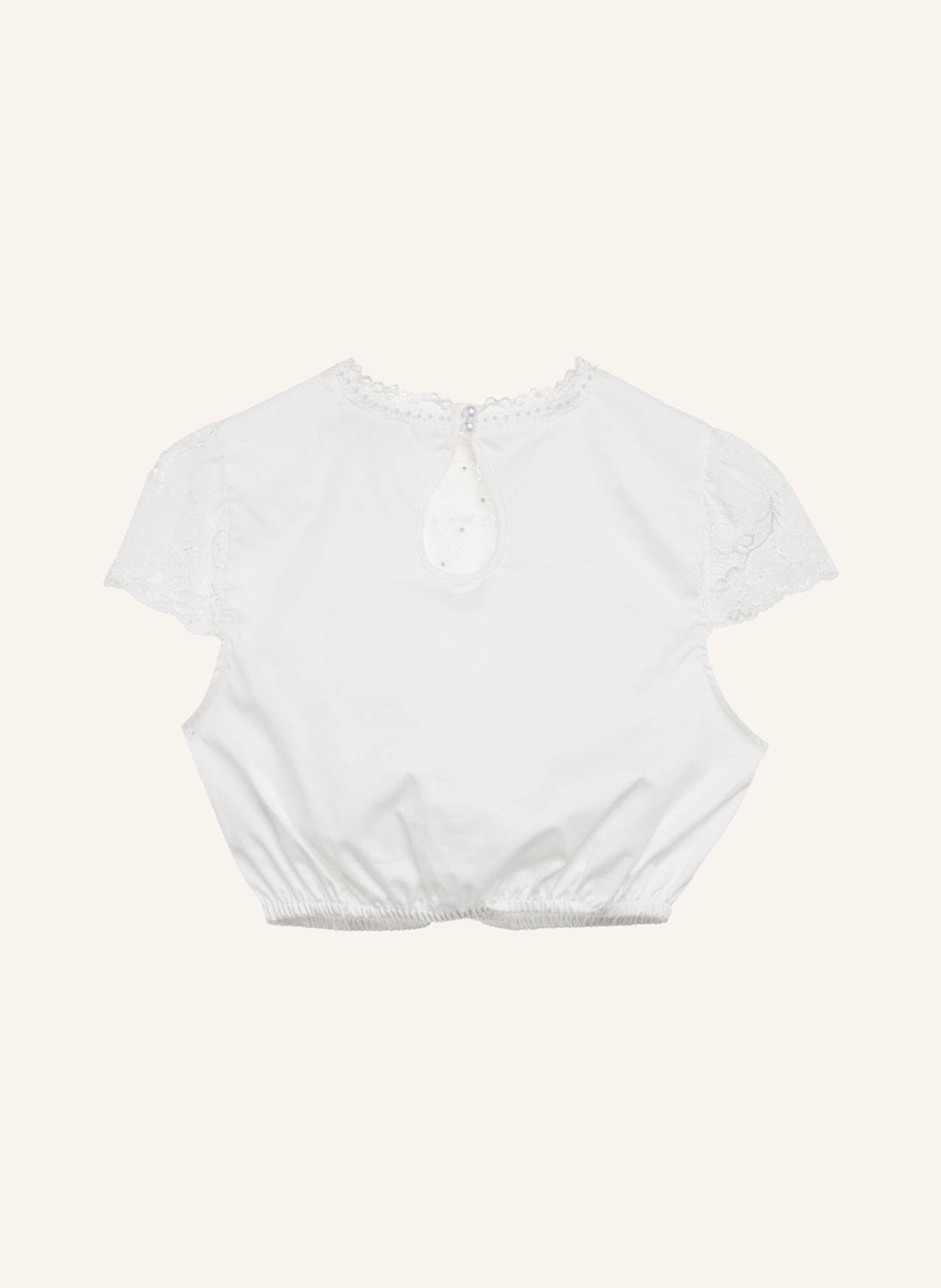 KRÜGER Dirndl blouse BERNA with bead trim, Color: WHITE (Image 2)