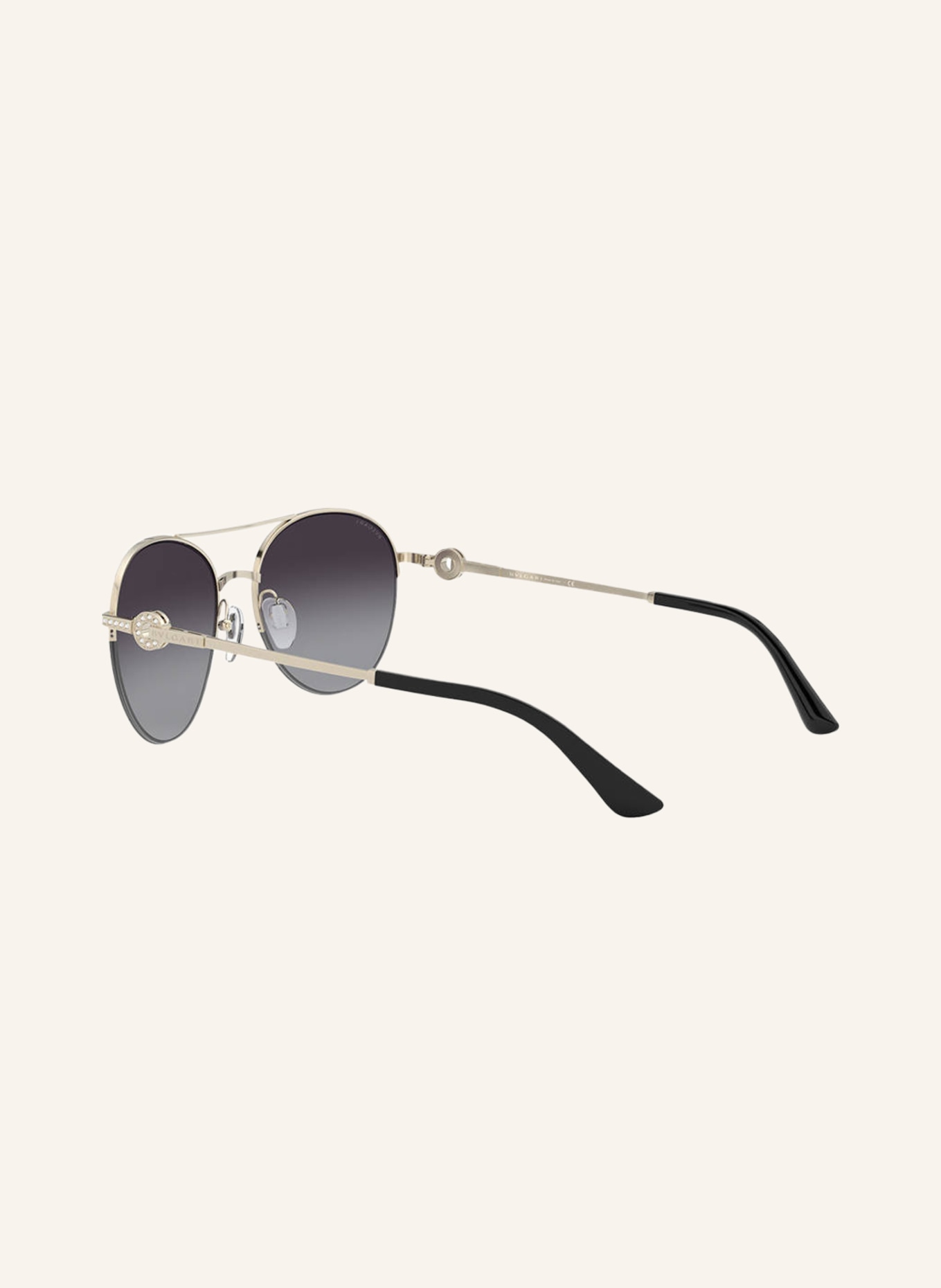 BVLGARI Sunglasses BV6132B with decorative gem trim: 278/8G - GOLD/ DARK BLUE GRADIENT